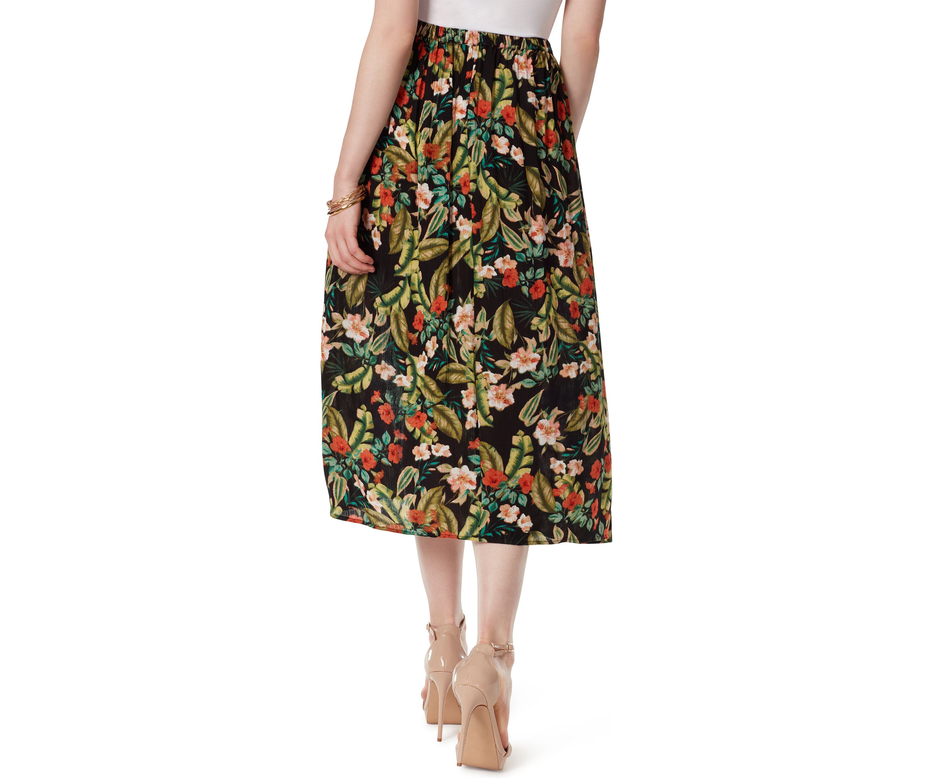 Button Midi Skirt 