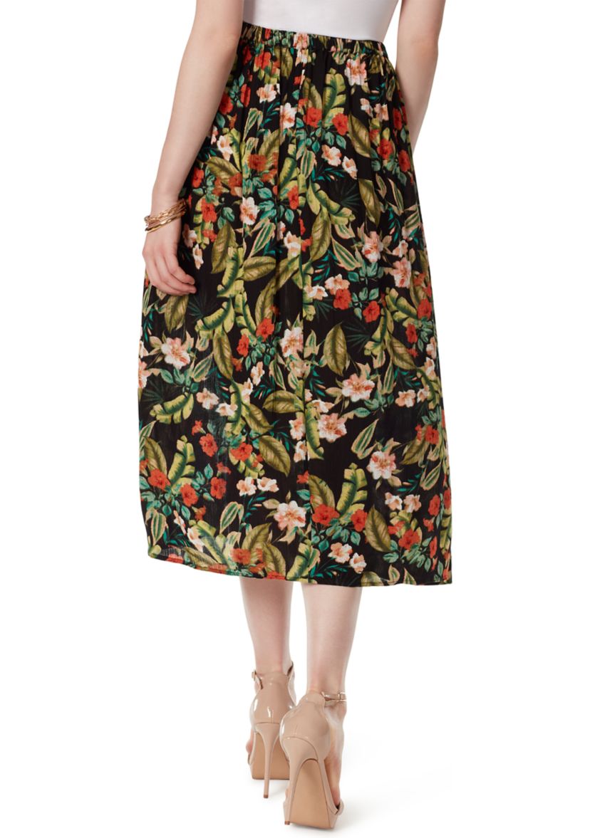Button Midi Skirt 