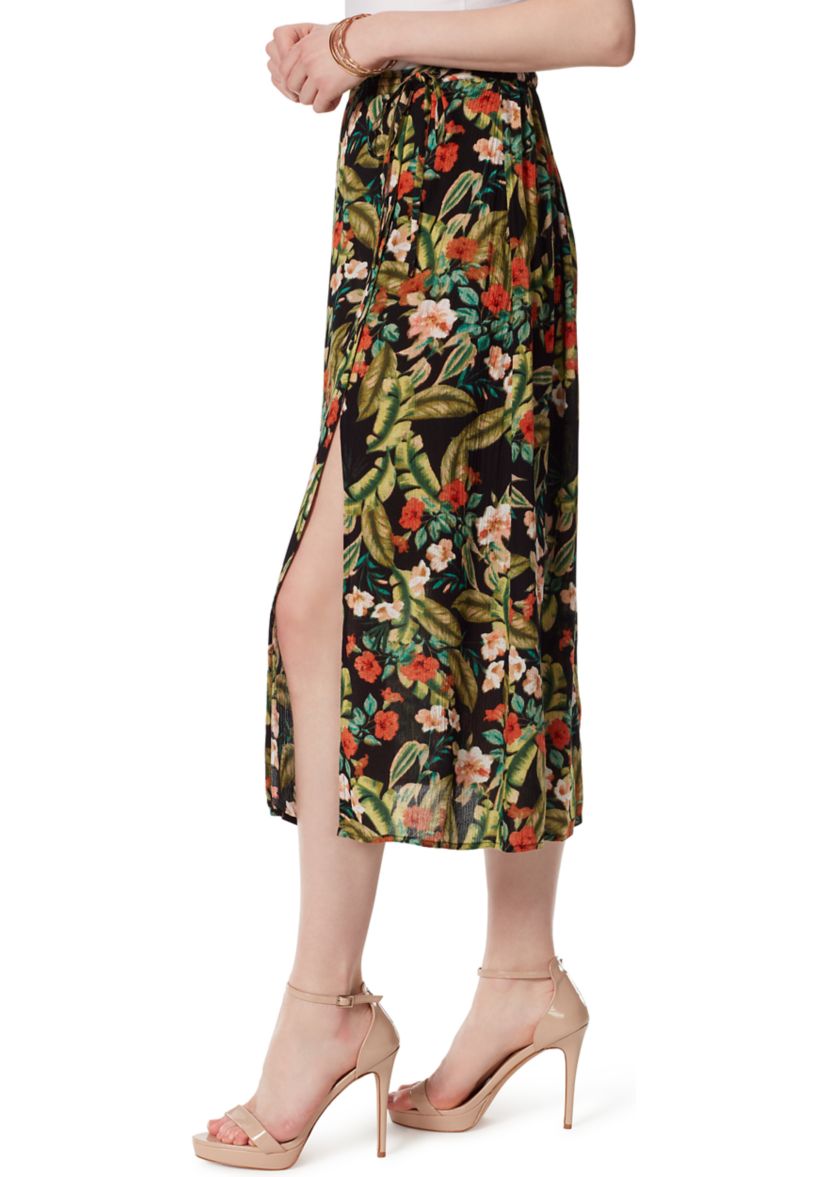 Button Midi Skirt 