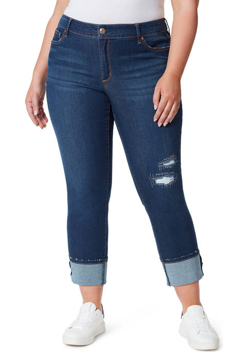 Jessica Simpson Plus Size Arrow Straight Ankle Jeans