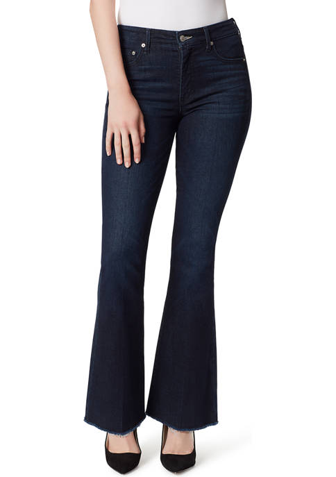 Mid Rise Ankle Flare Jeans 