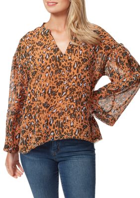 Jessica Simpson Women's Long Sleeve Jenna Woven Top, XS