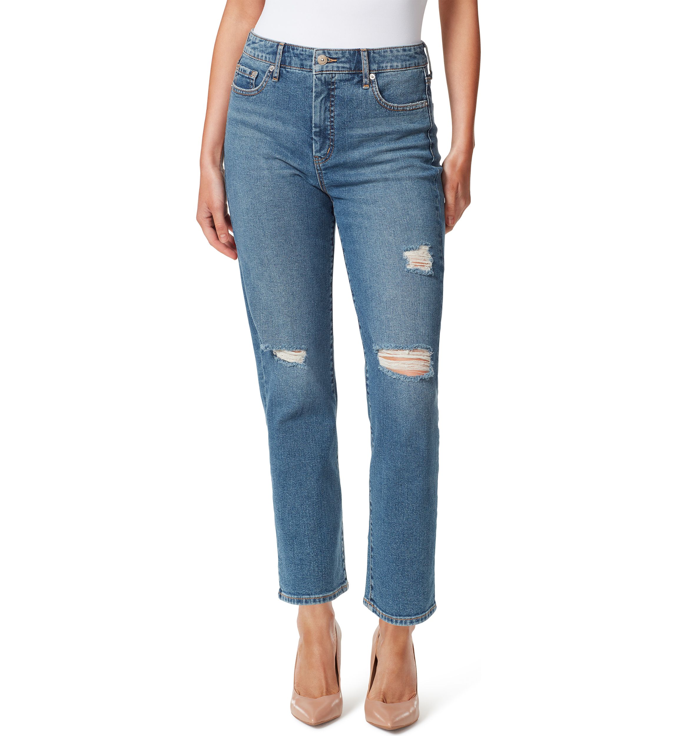 Spotlight High Rise Straight Leg Jeans