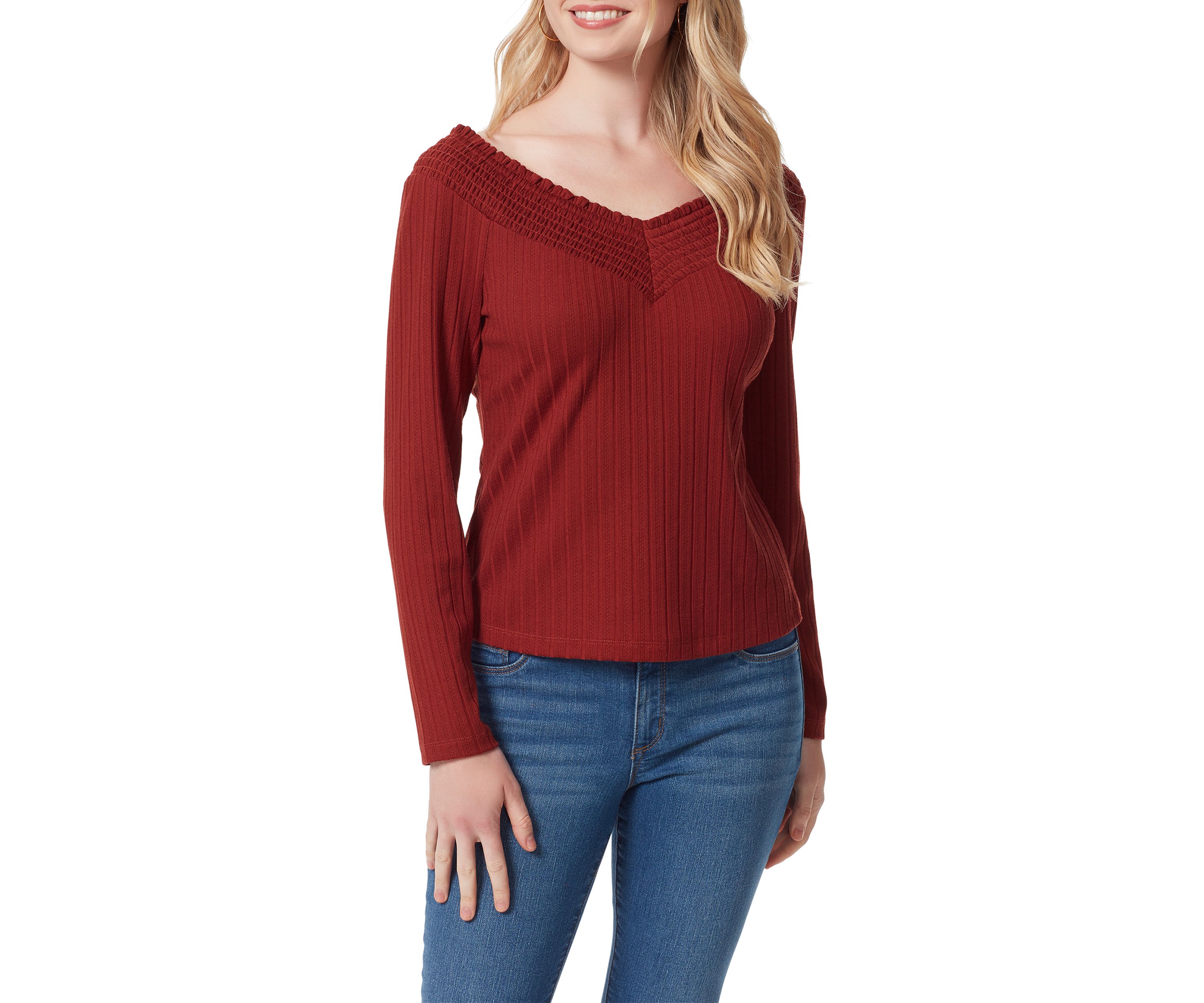 Myra Lace Ribbed Knit Top