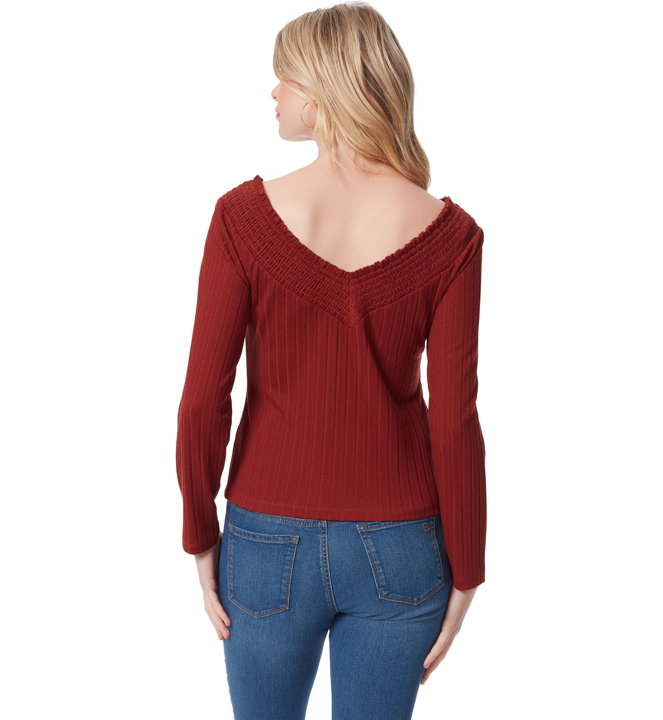 Myra Lace Ribbed Knit Top