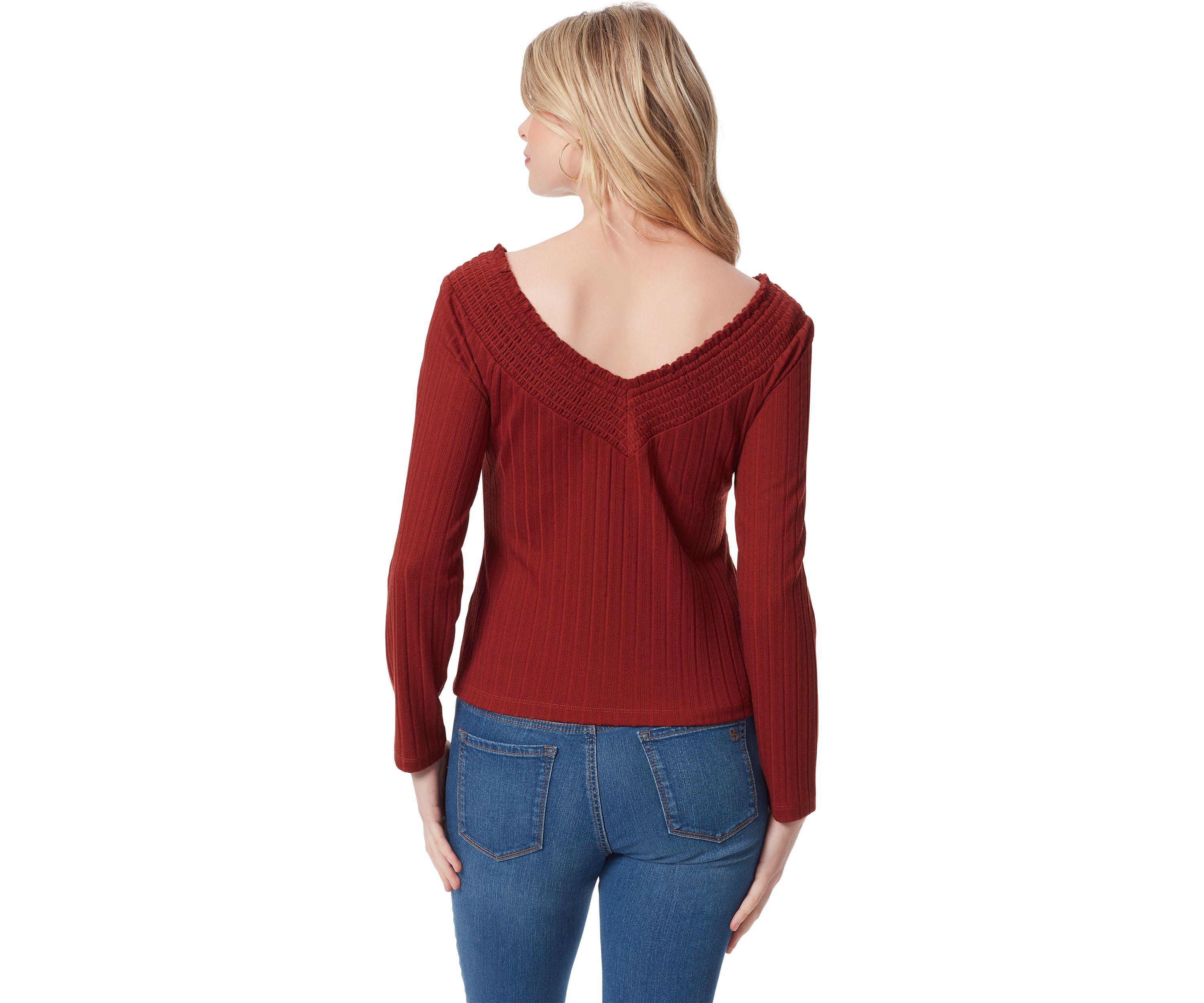 Myra Lace Ribbed Knit Top