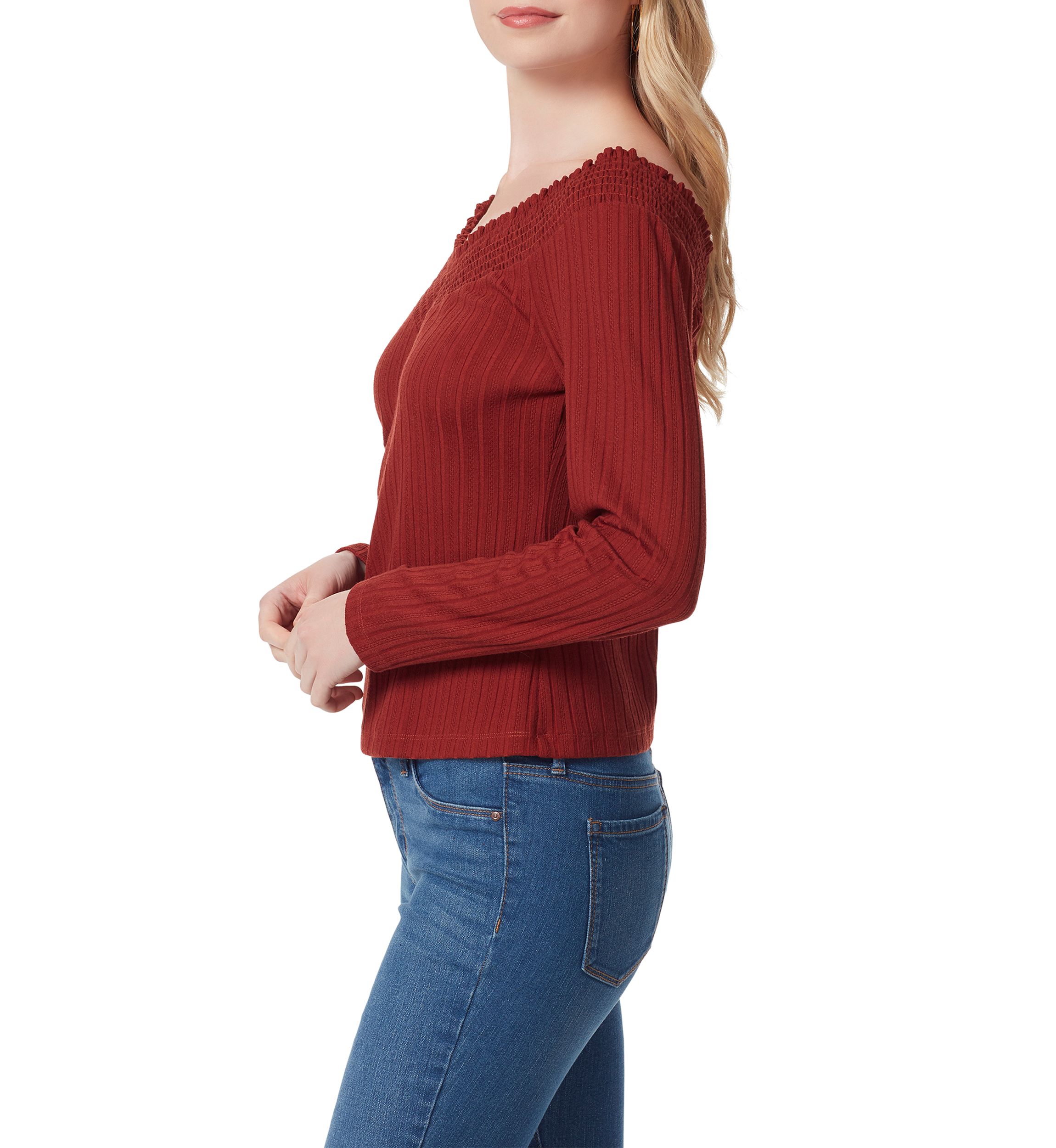 Myra Lace Ribbed Knit Top
