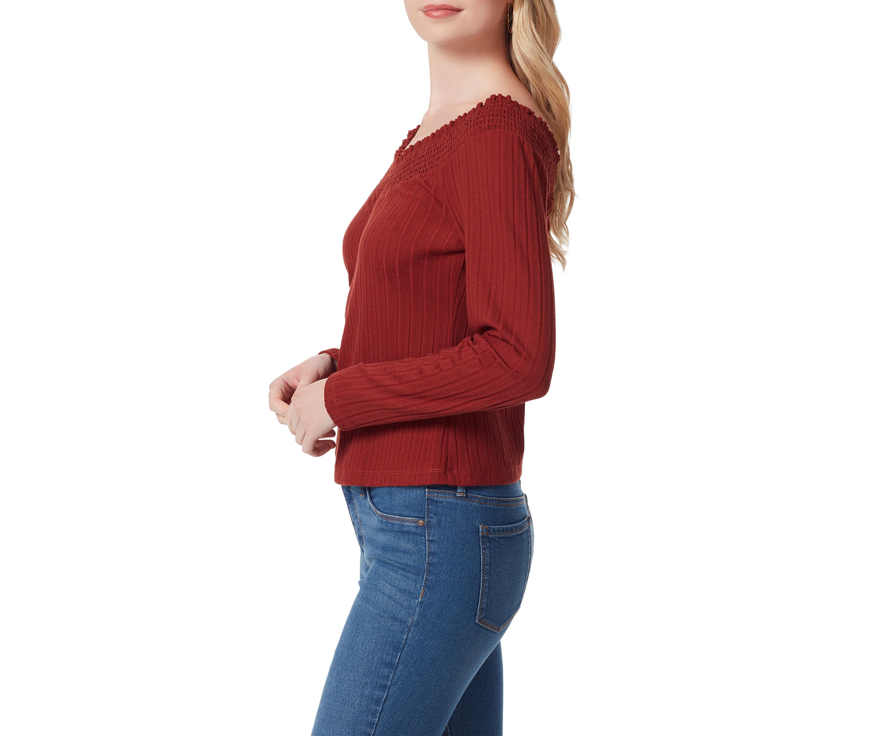 Myra Lace Ribbed Knit Top