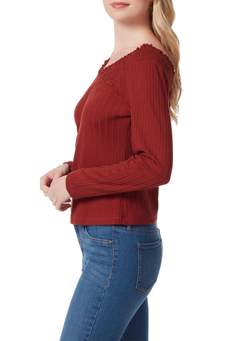 Myra Lace Ribbed Knit Top