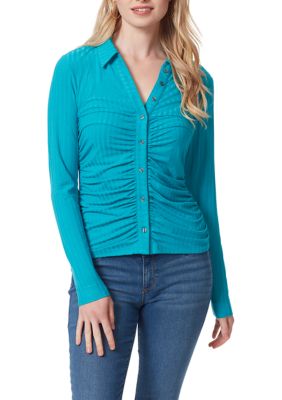 Jessica Simpson Women's Wren Top, Blue, Small