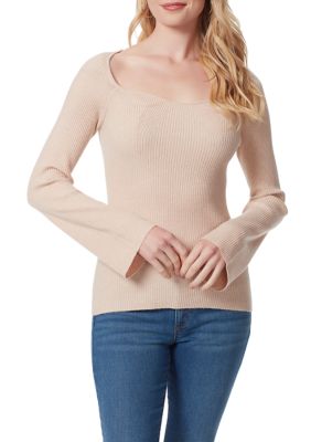 Jessica Simpson Women's Long Sleeve Calisata Square Neck Top, XL