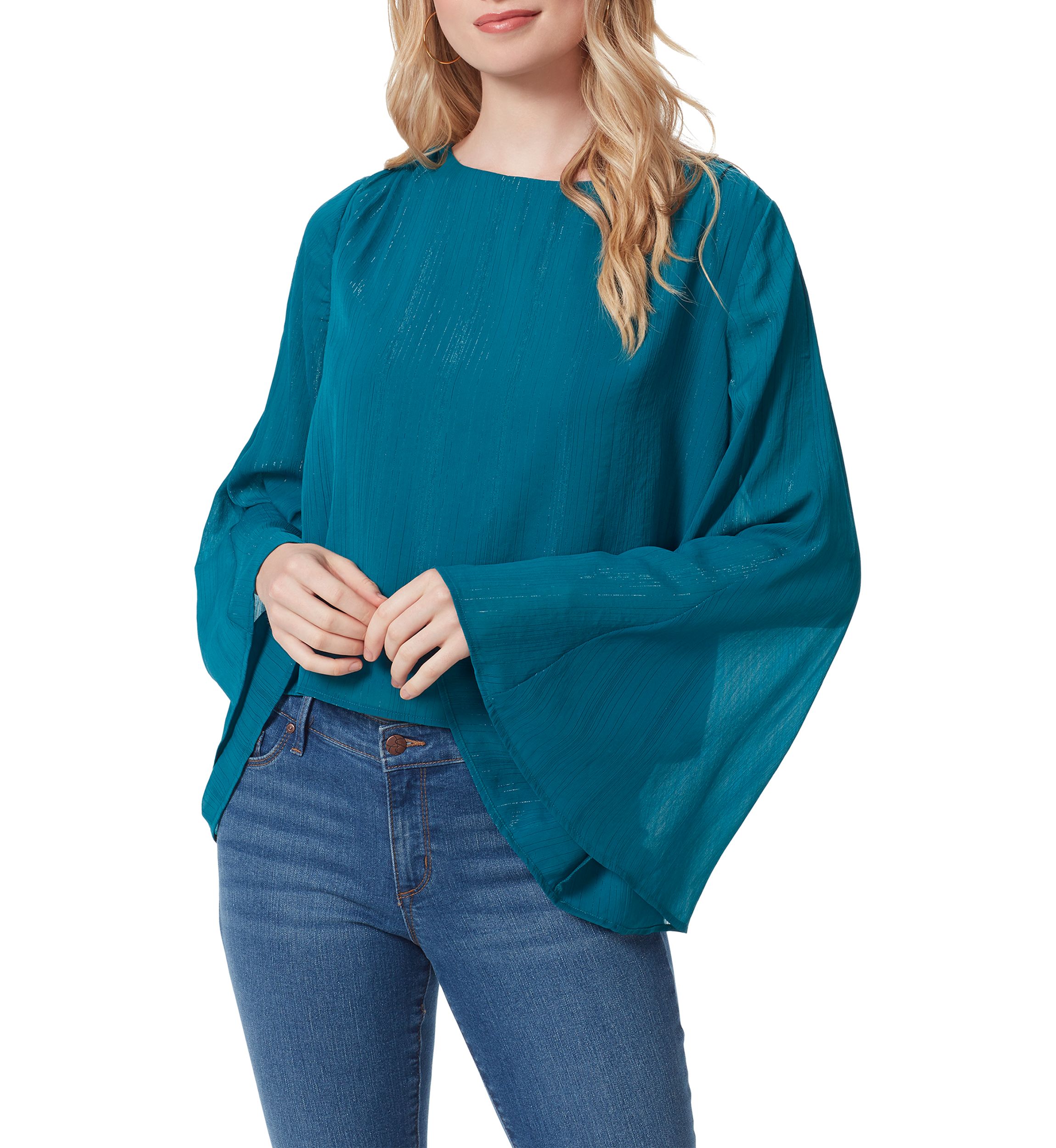 Long Sleeve Monique Peplum Blouse