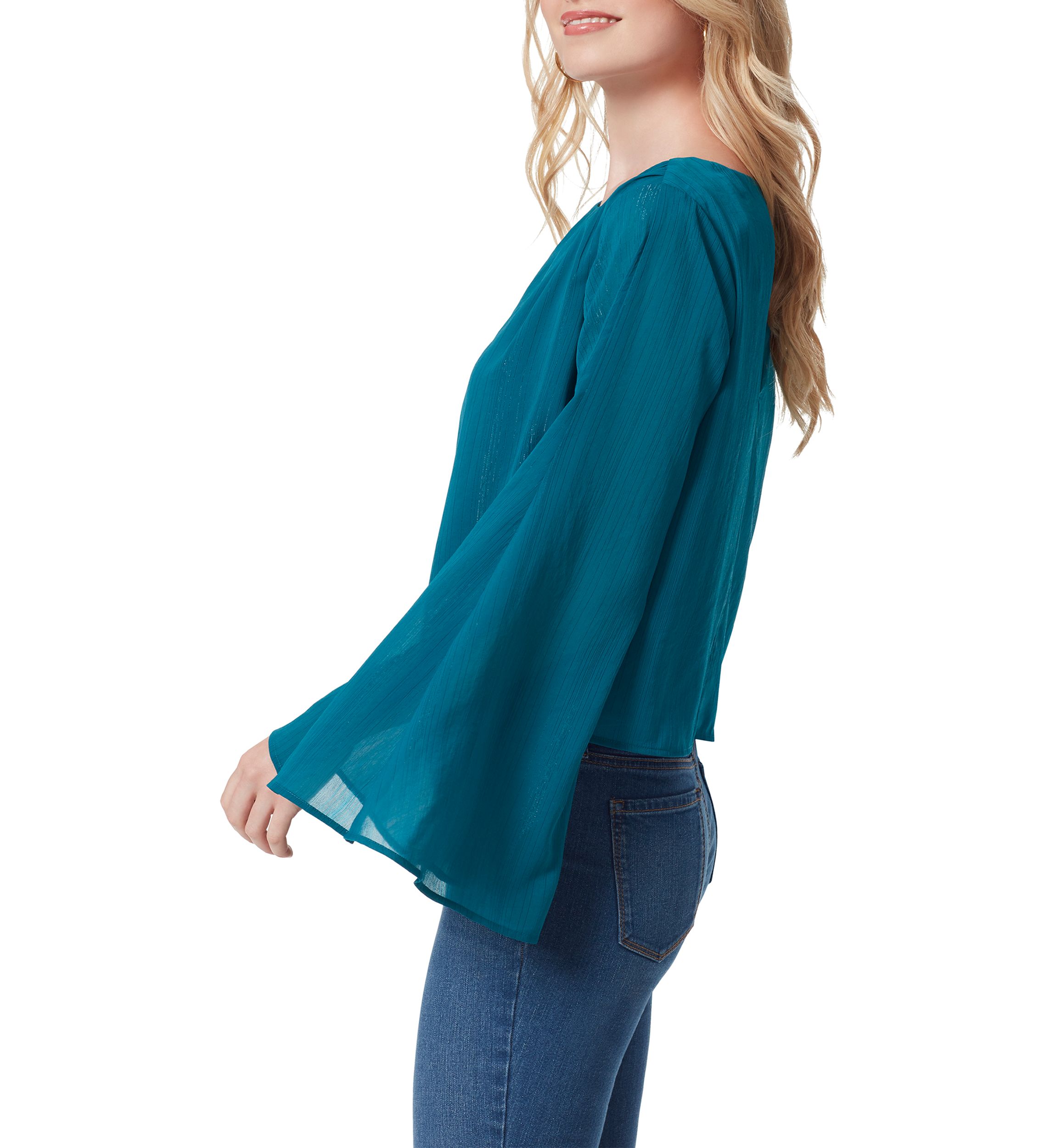Long Sleeve Monique Peplum Blouse