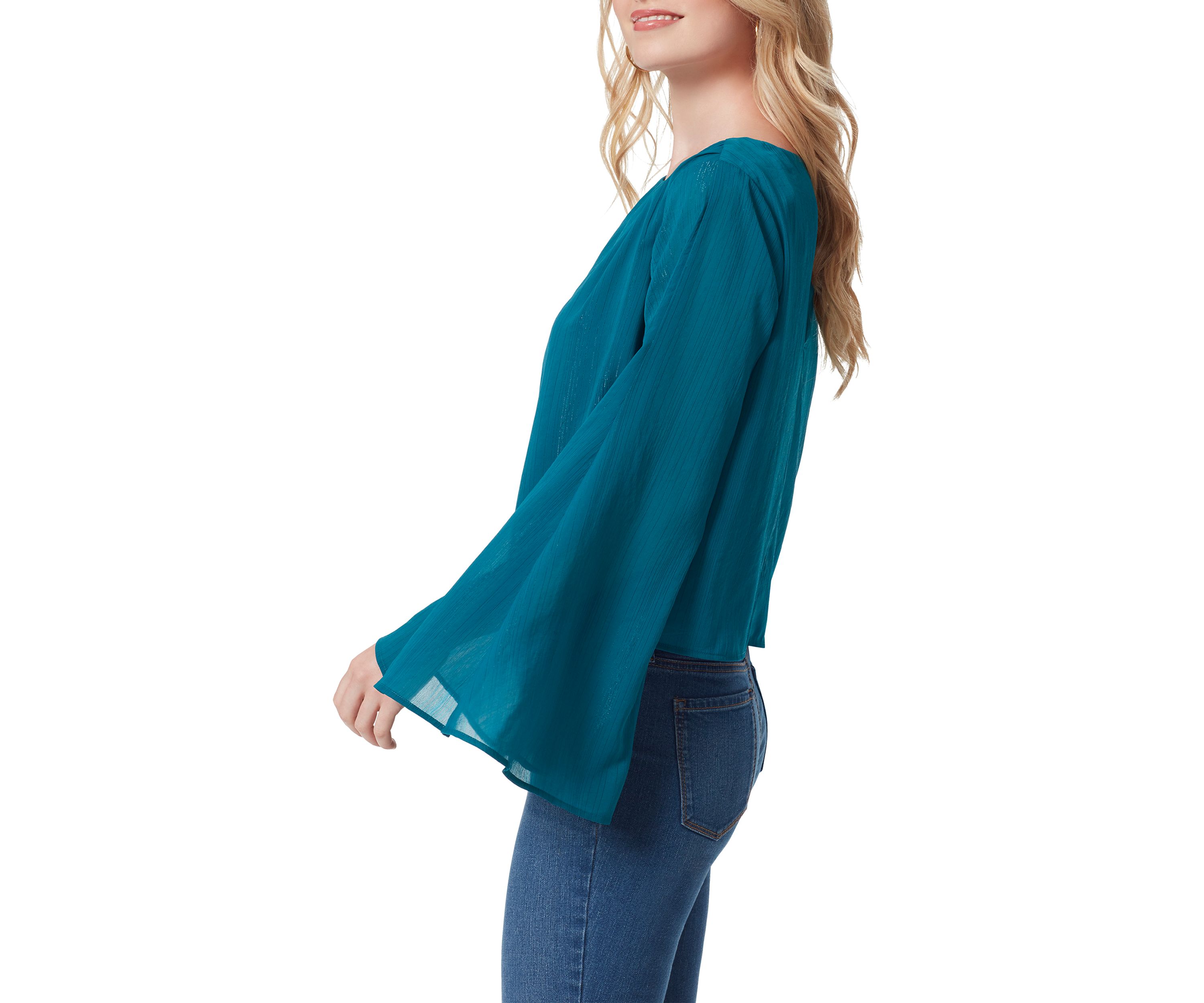 Long Sleeve Monique Peplum Blouse
