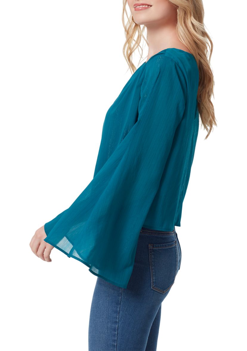 Long Sleeve Monique Peplum Blouse