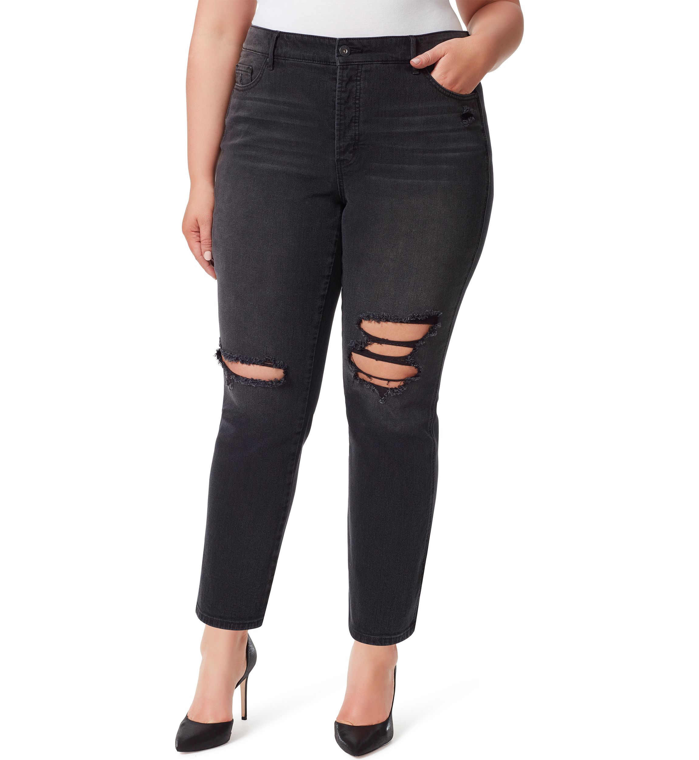 Plus Size Straight Fit Jeans