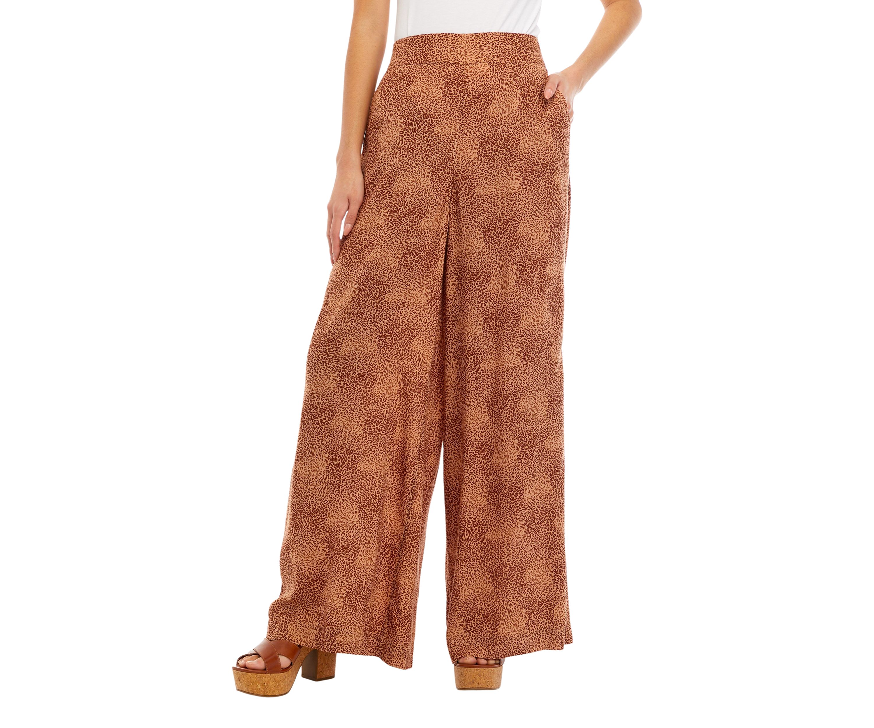 Printed Wide Leg Pants