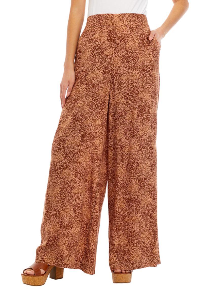 Printed Wide Leg Pants