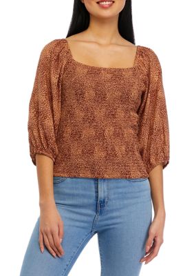 Jessica Simpson Women's Katiya Smocked Top, XS