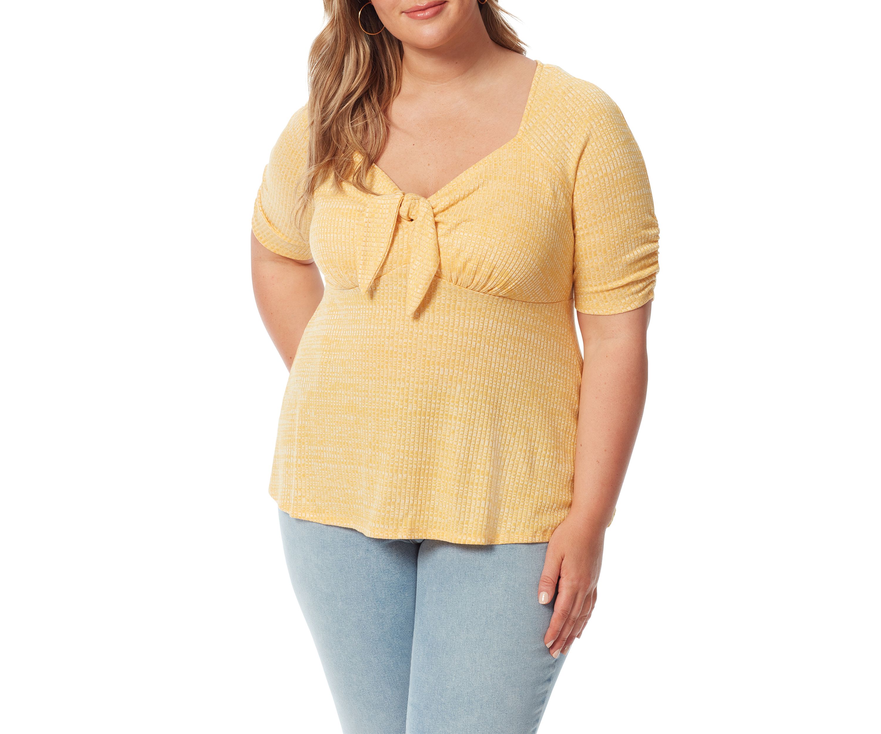 Plus Size Elbow Tie Bust Lyndsey Knit Top 