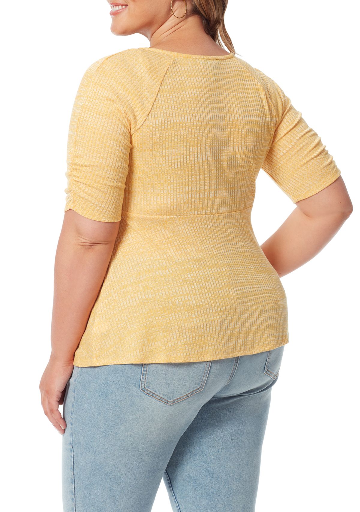 Plus Size Elbow Tie Bust Lyndsey Knit Top 
