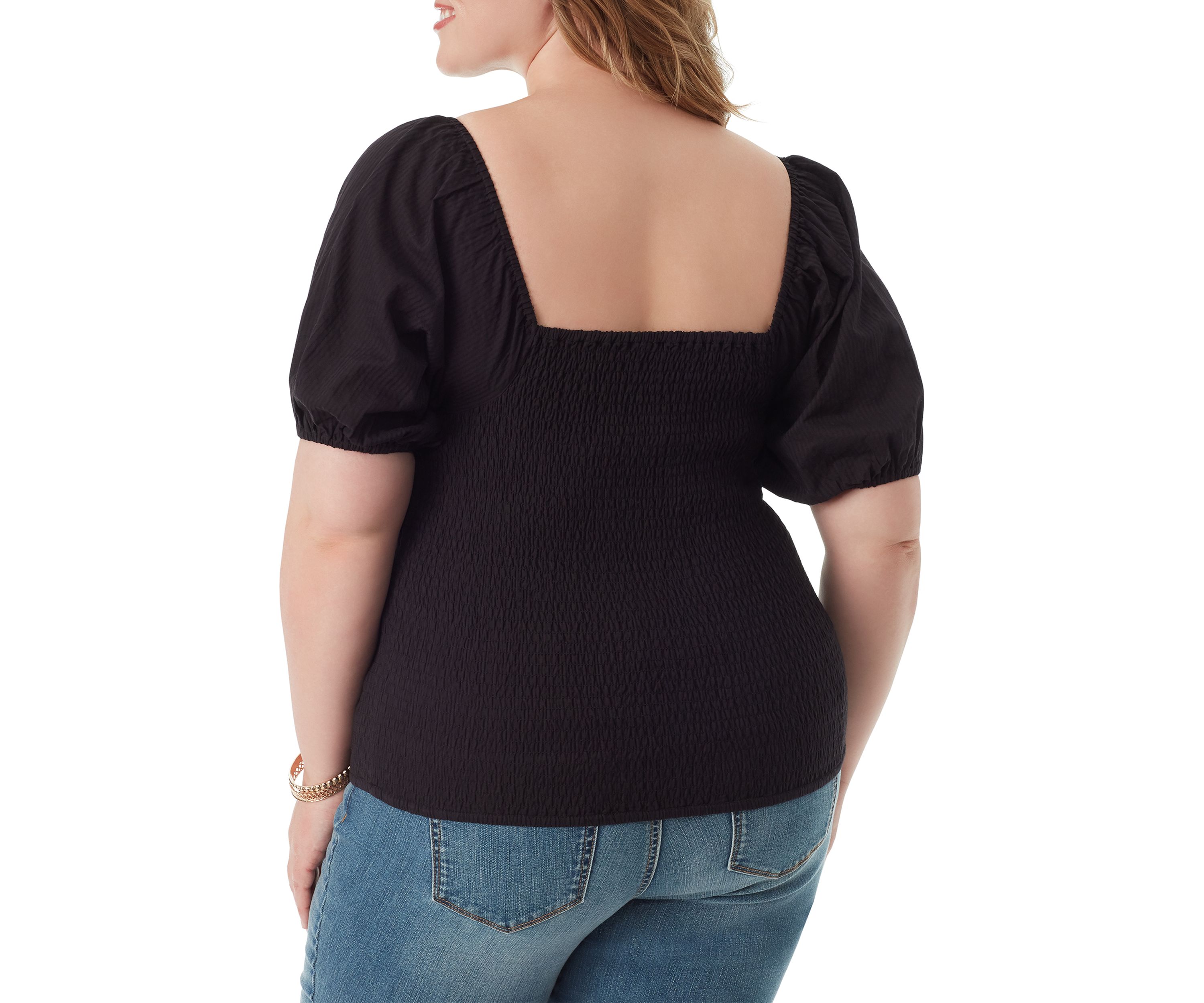 Plus Size Smocked Diamond Top