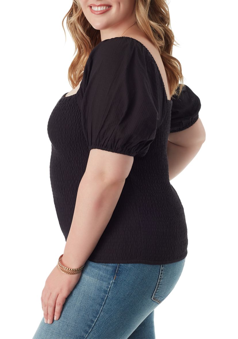 Plus Size Smocked Diamond Top