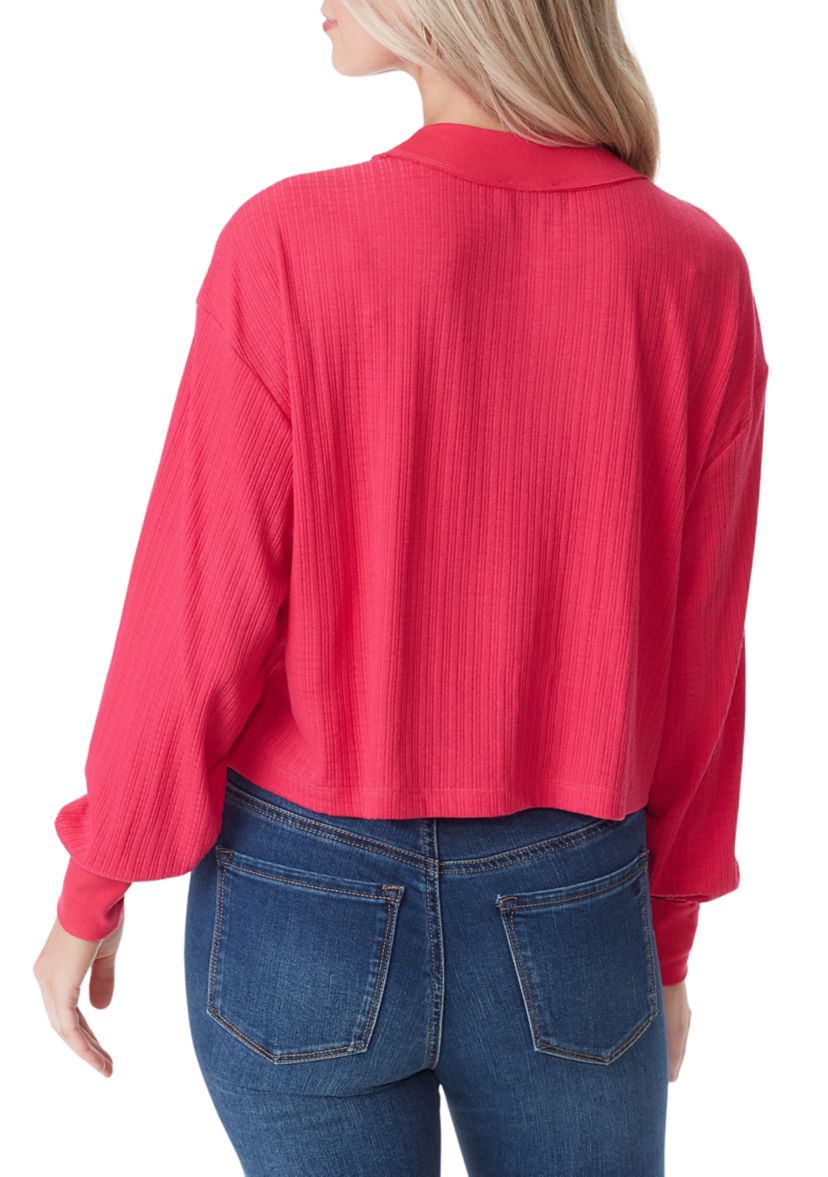 Preston Long Sleeve Pointelle Rib Top