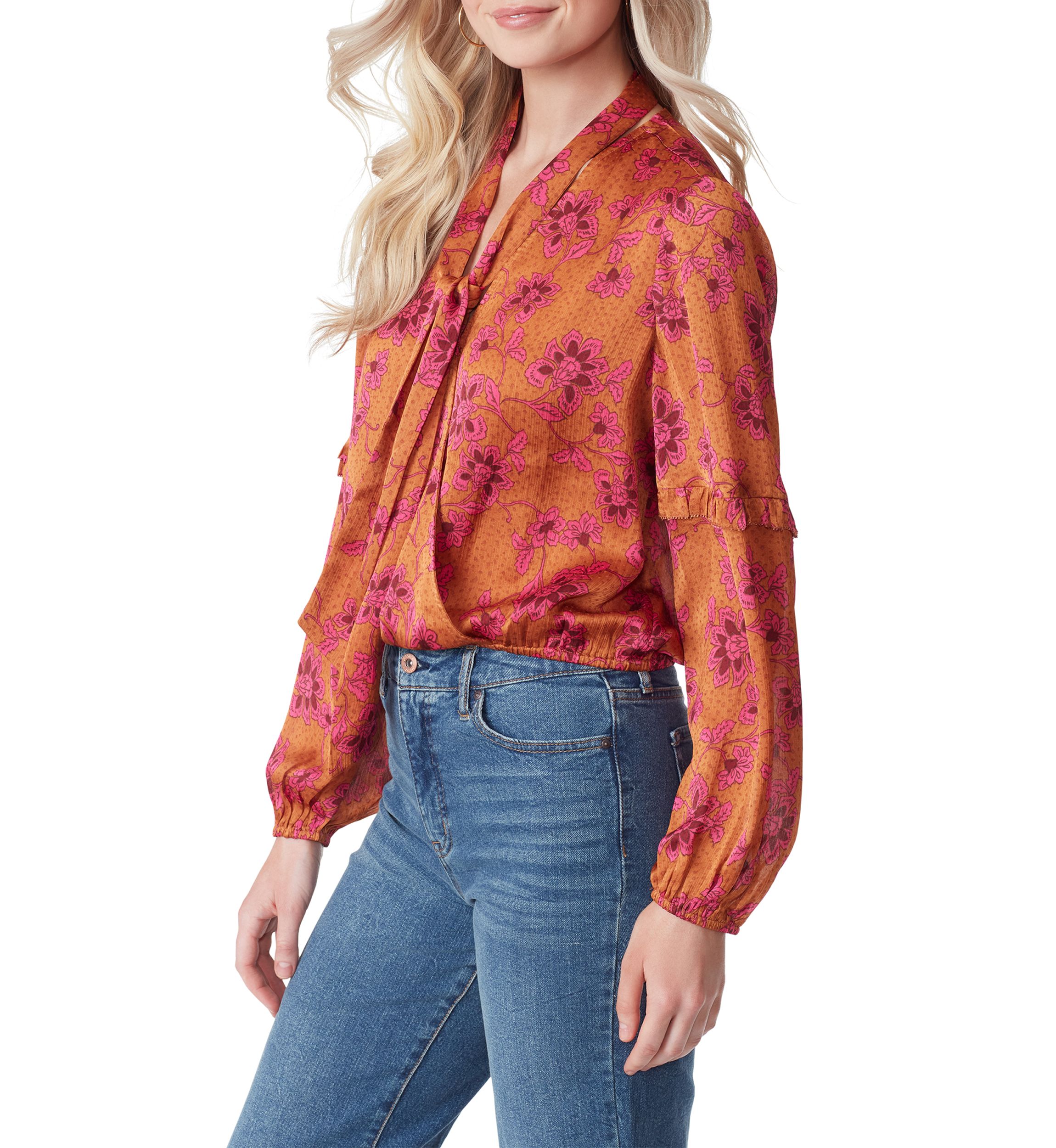 Marisol Long Sleeve Tie Neck Top