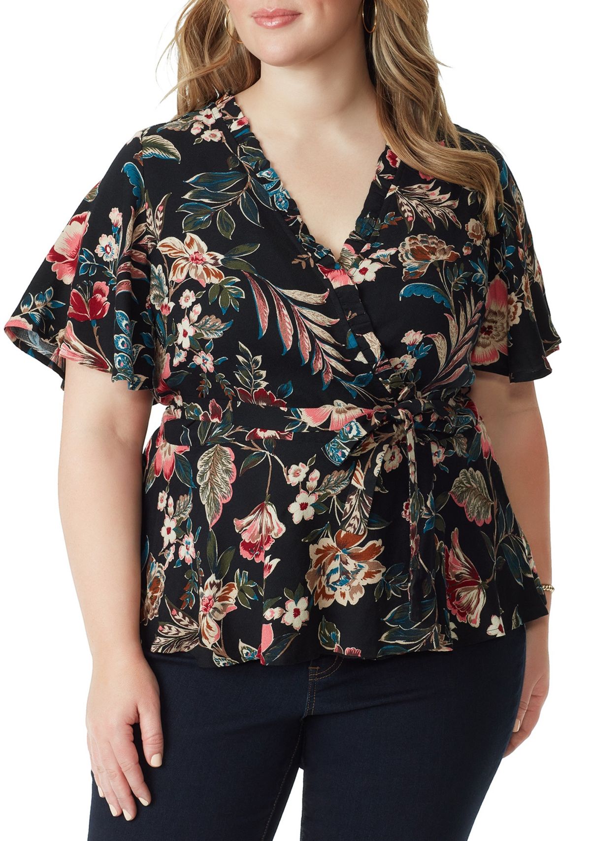 Plus Size Misha Wrap Top