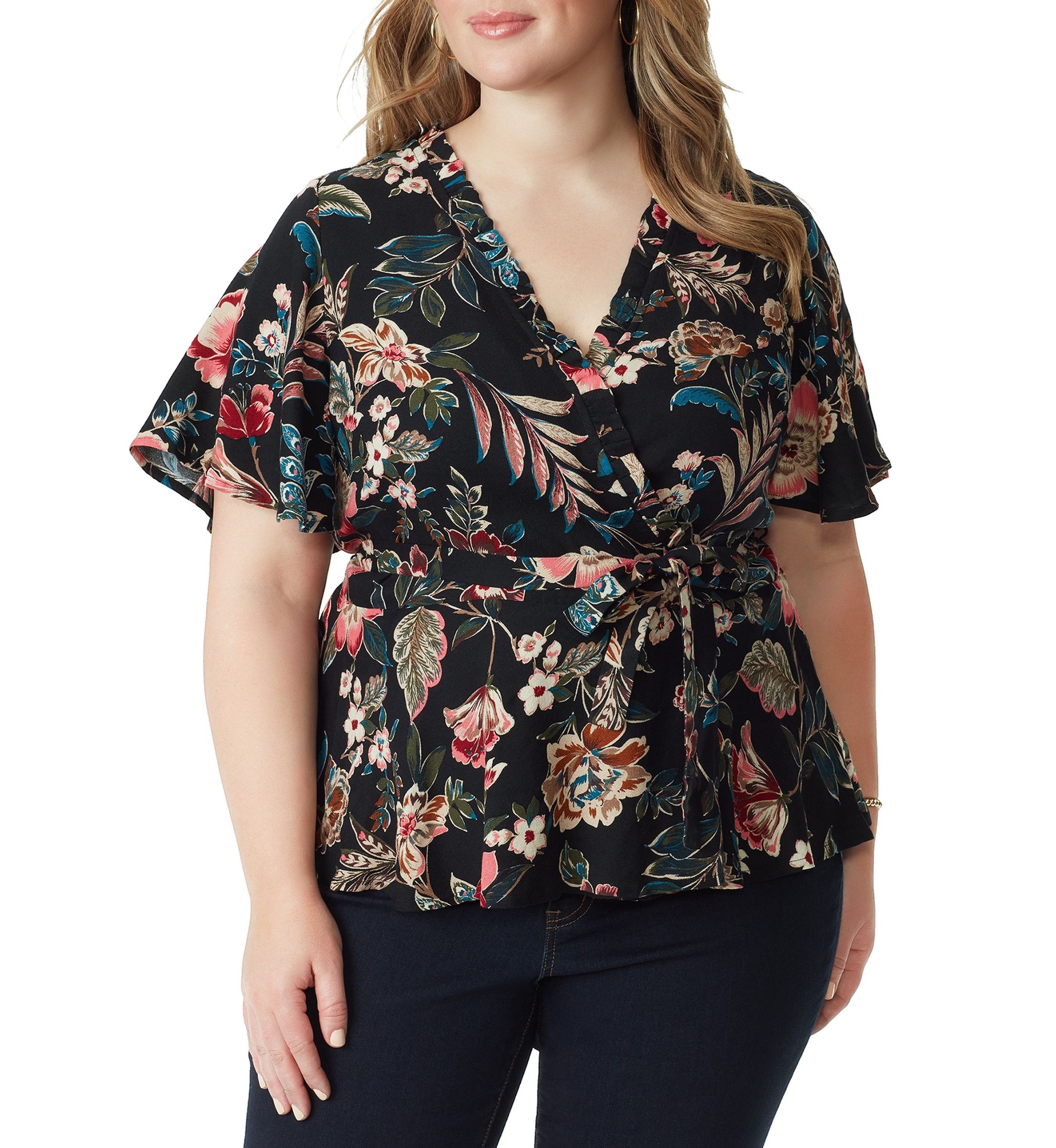 Plus Size Misha Wrap Top