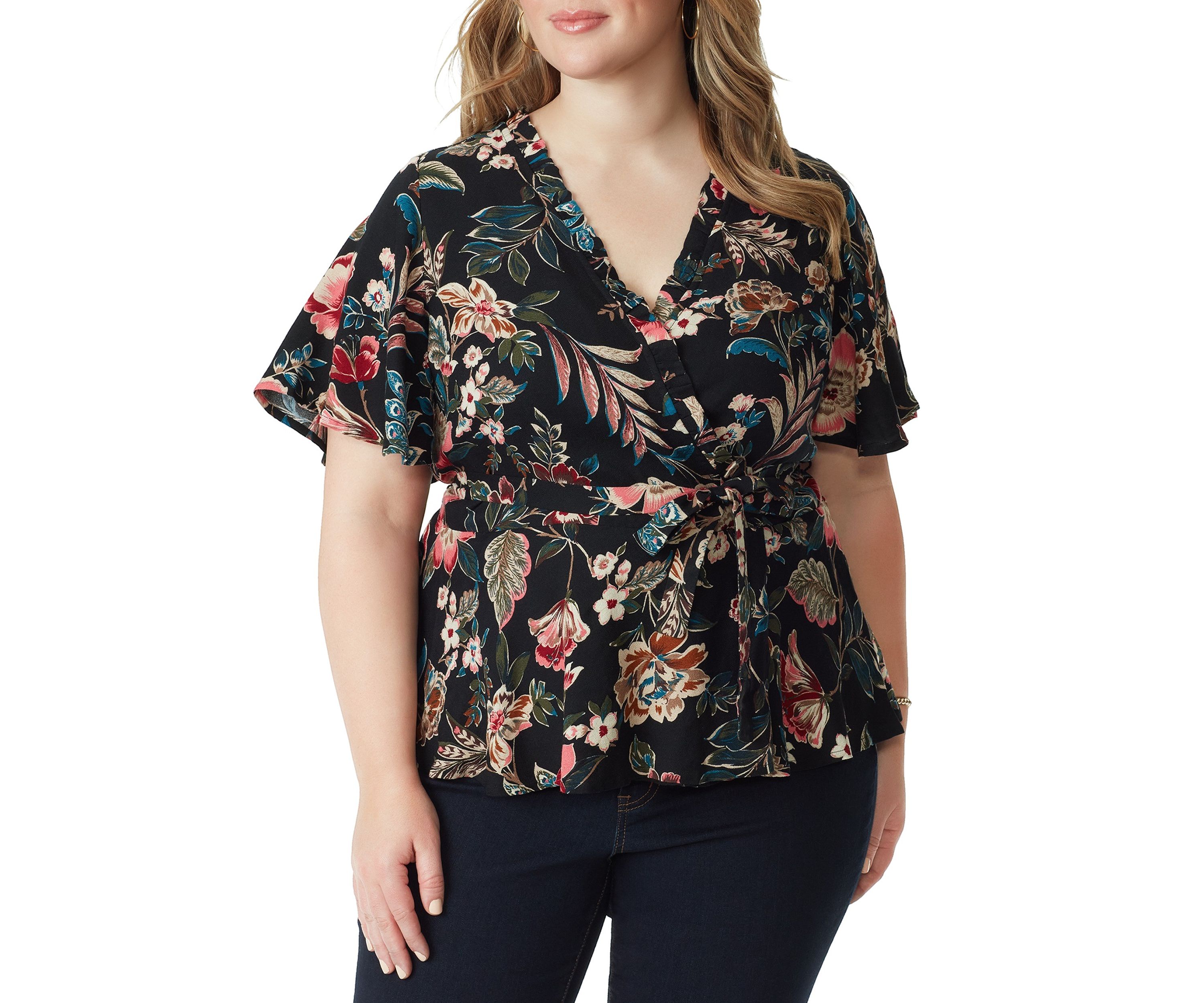 Plus Size Misha Wrap Top