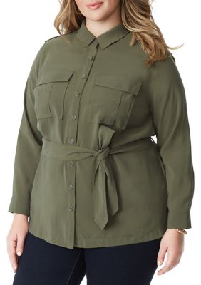 Plus size hot sale olive jacket