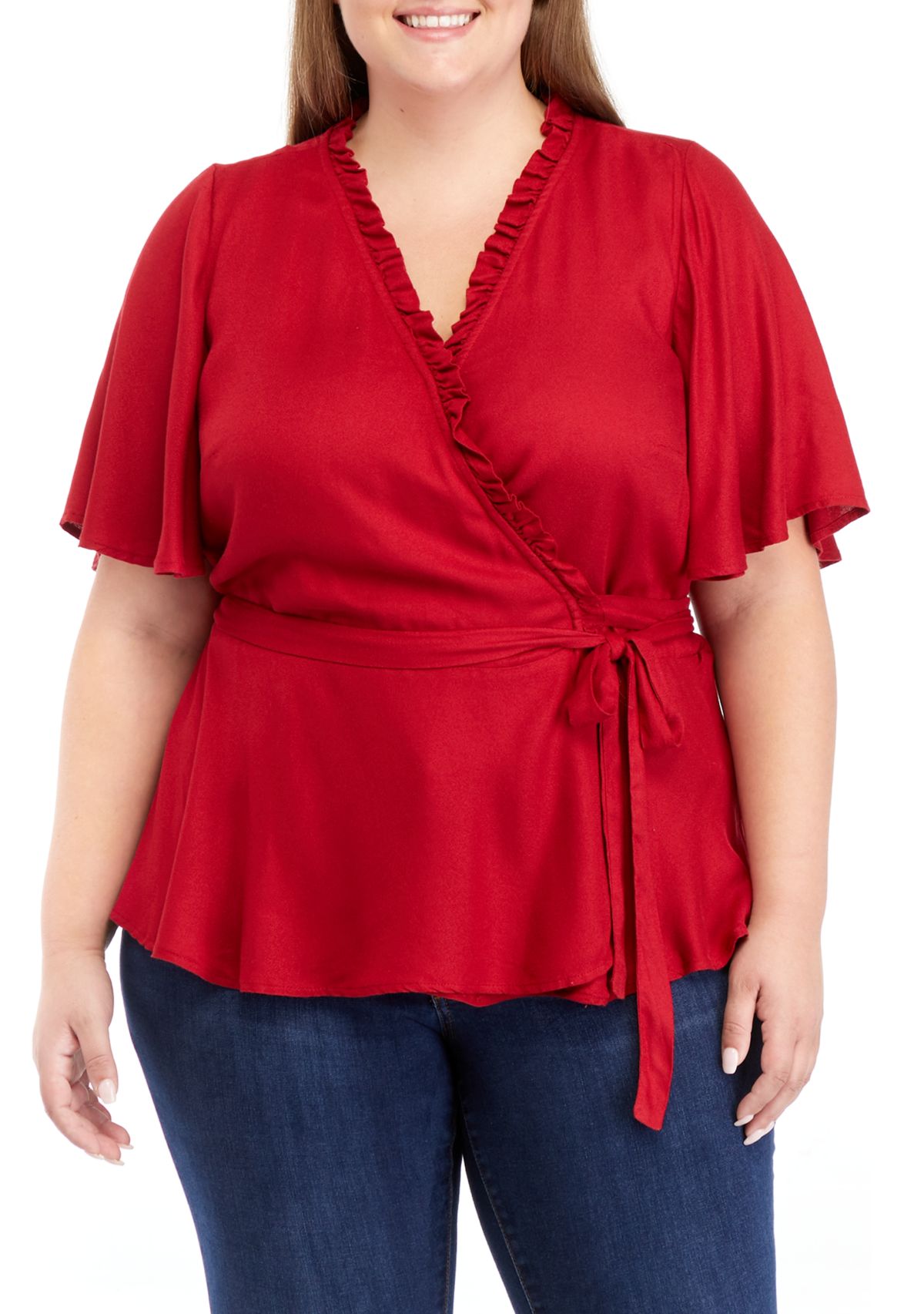 Plus Size Misha Wrap Top