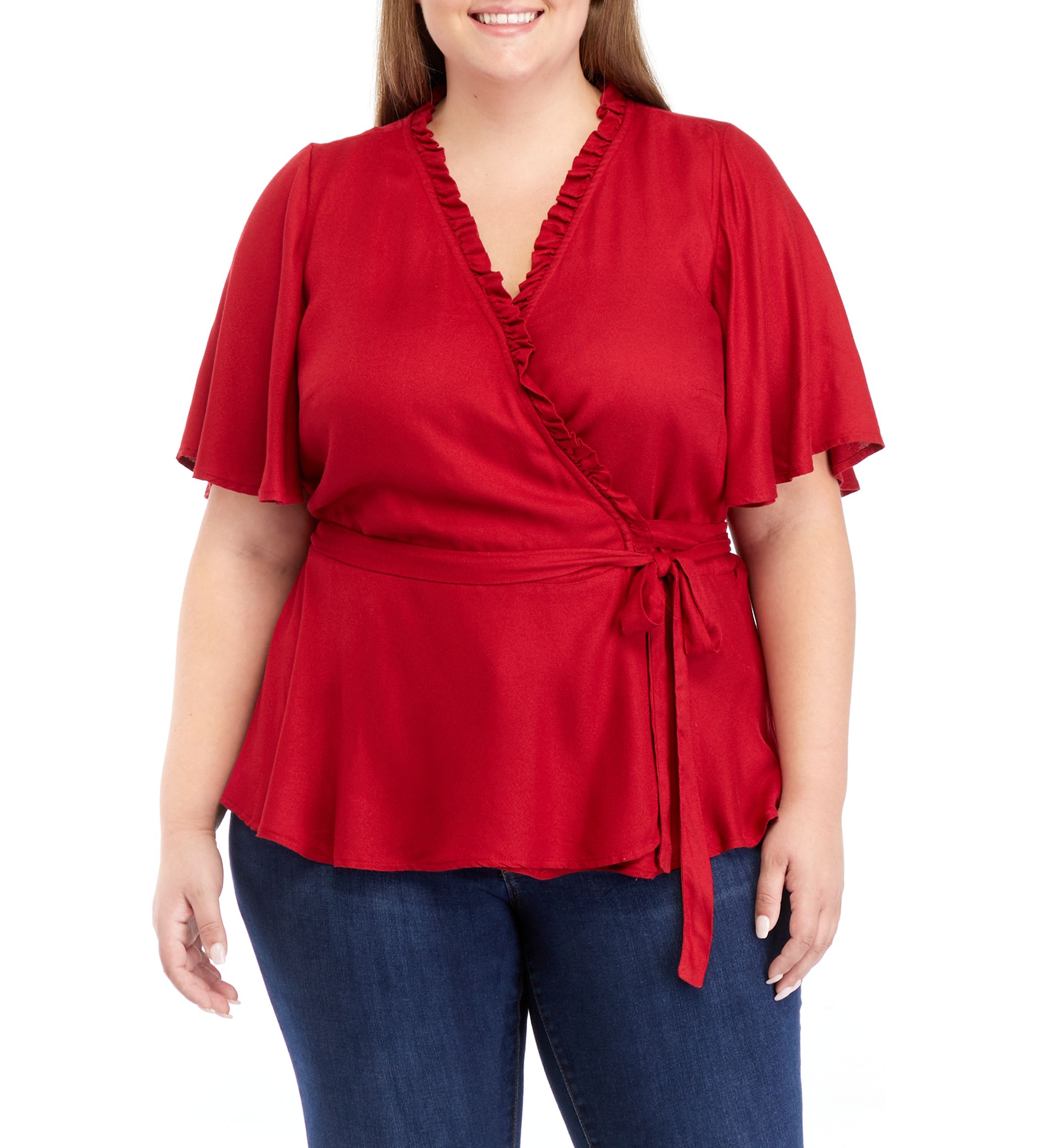 Plus Size Misha Wrap Top