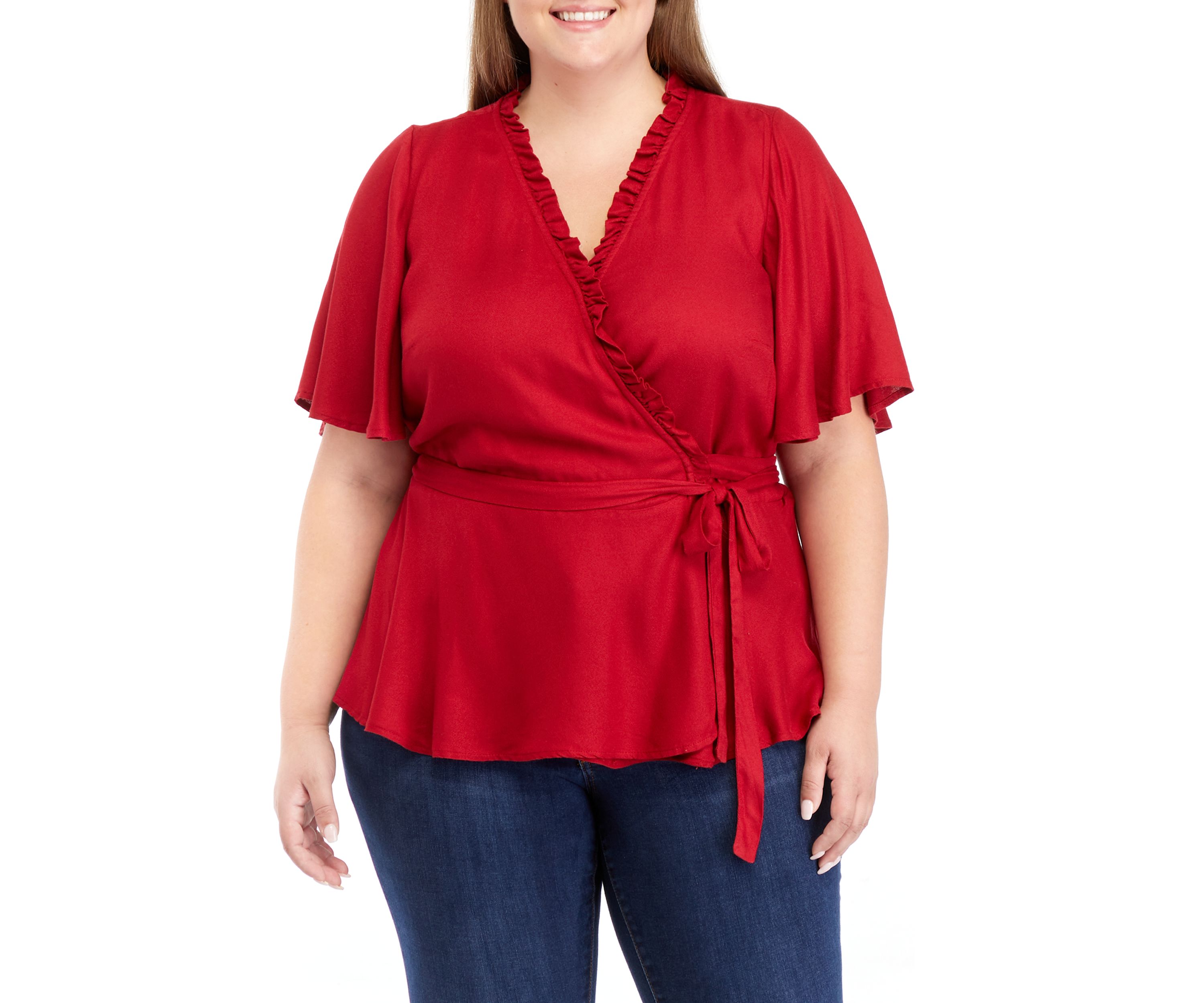 Plus Size Misha Wrap Top