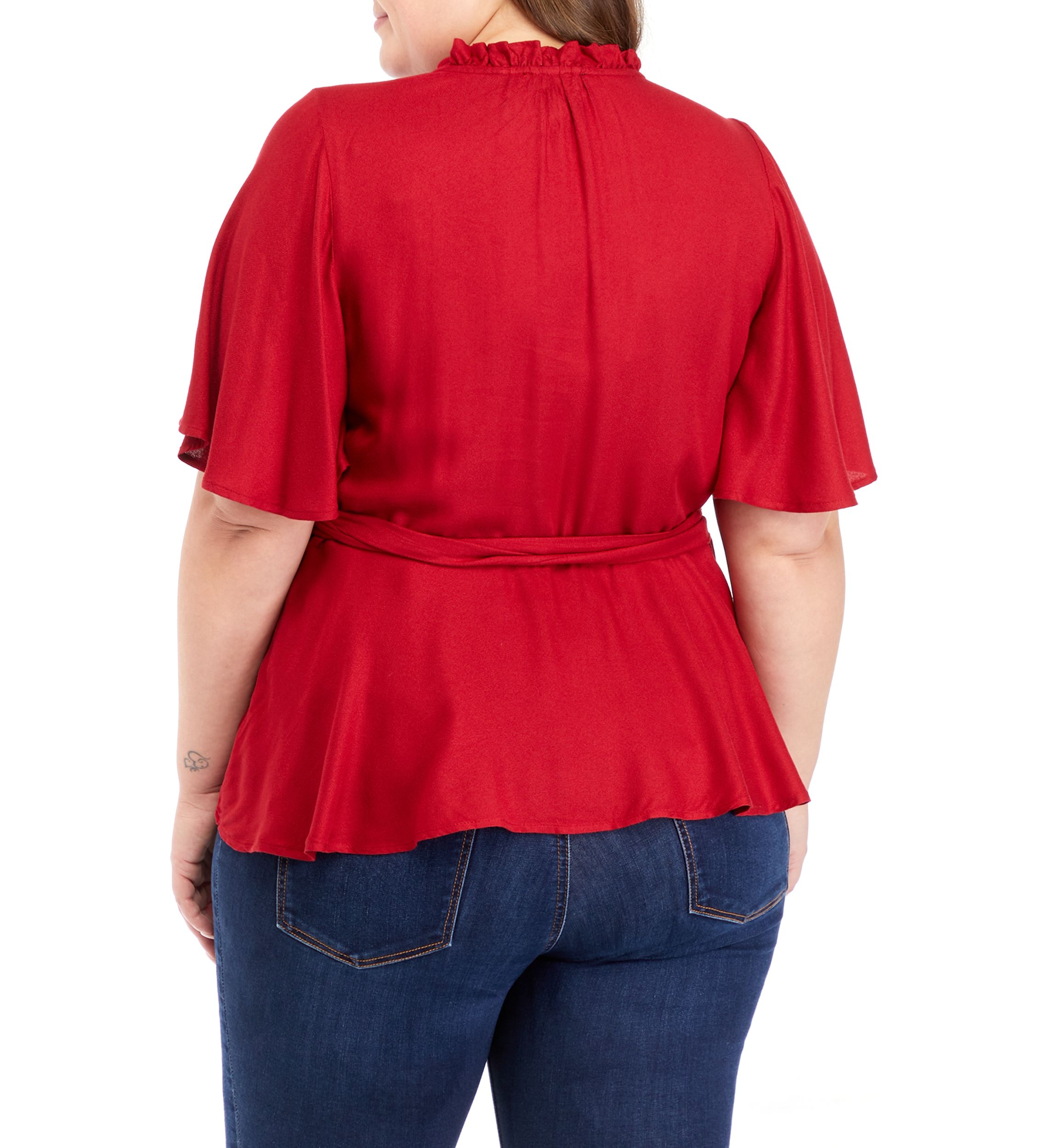 Plus Size Misha Wrap Top