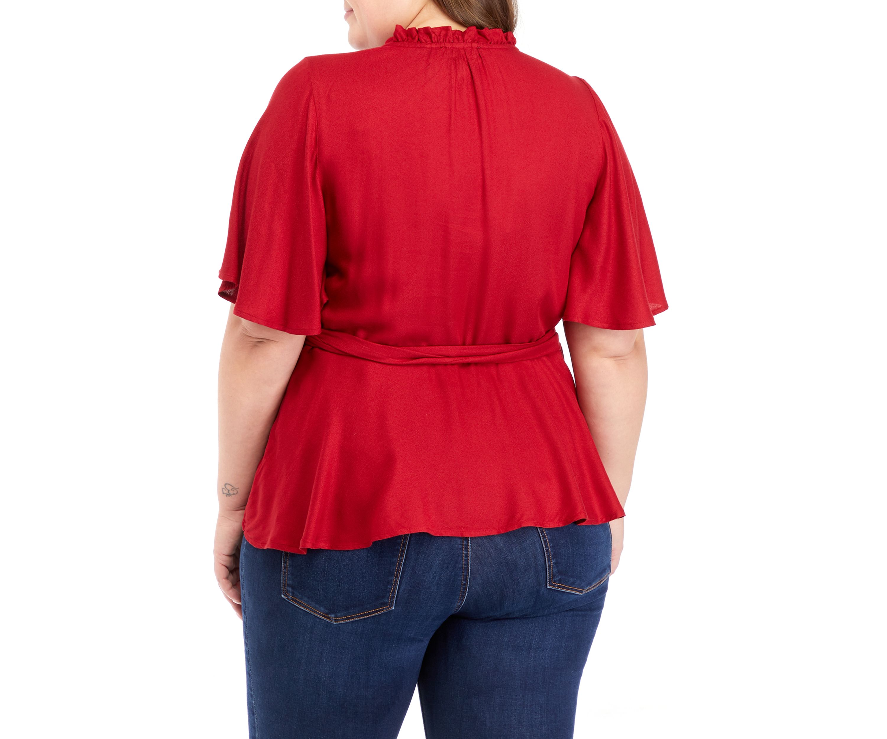 Plus Size Misha Wrap Top