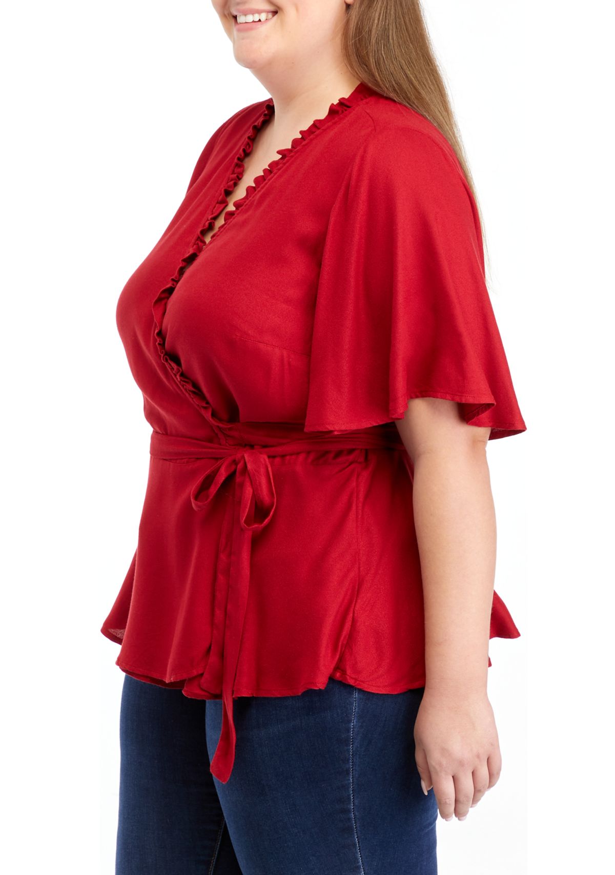 Plus Size Misha Wrap Top