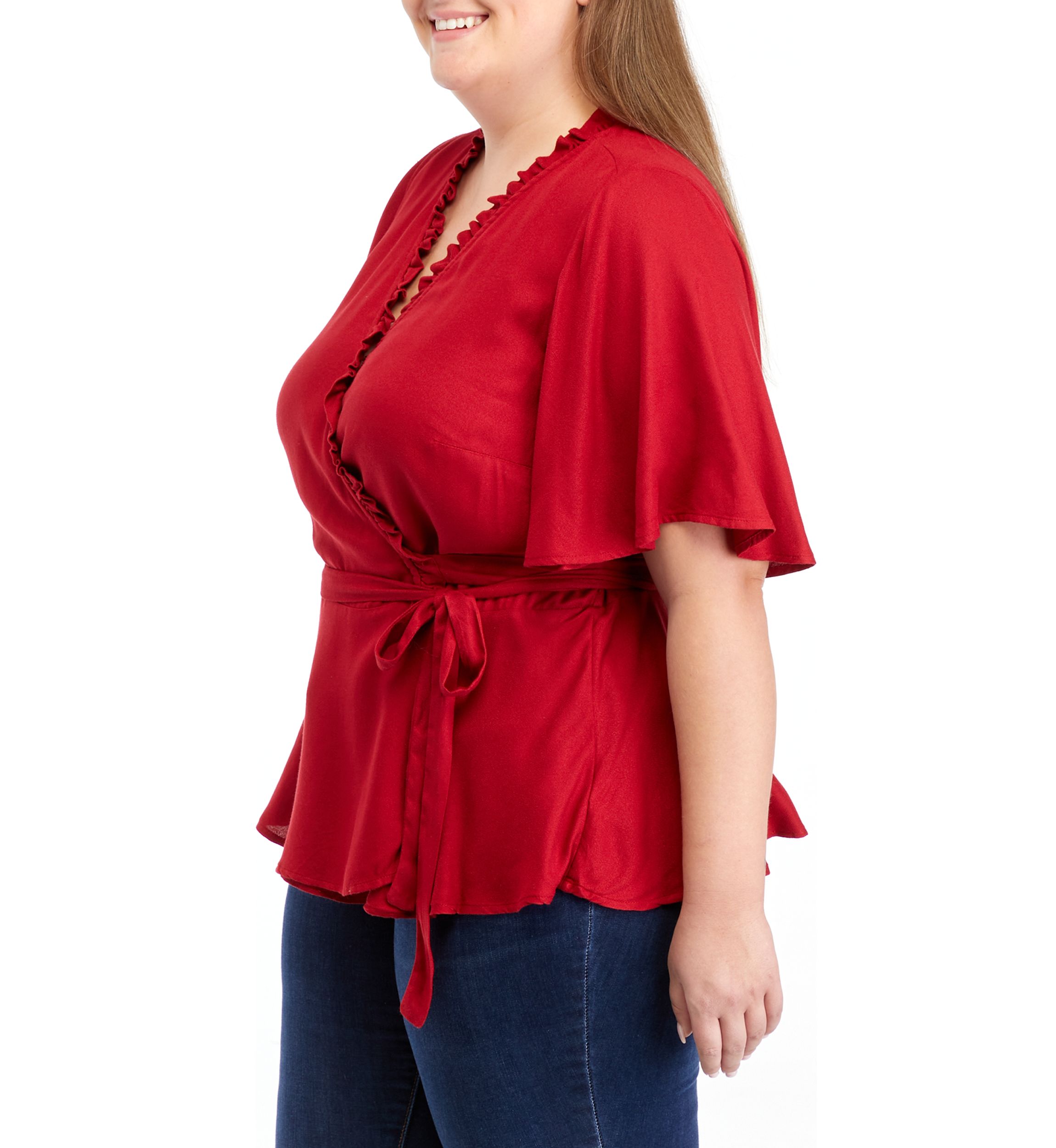 Plus Size Misha Wrap Top