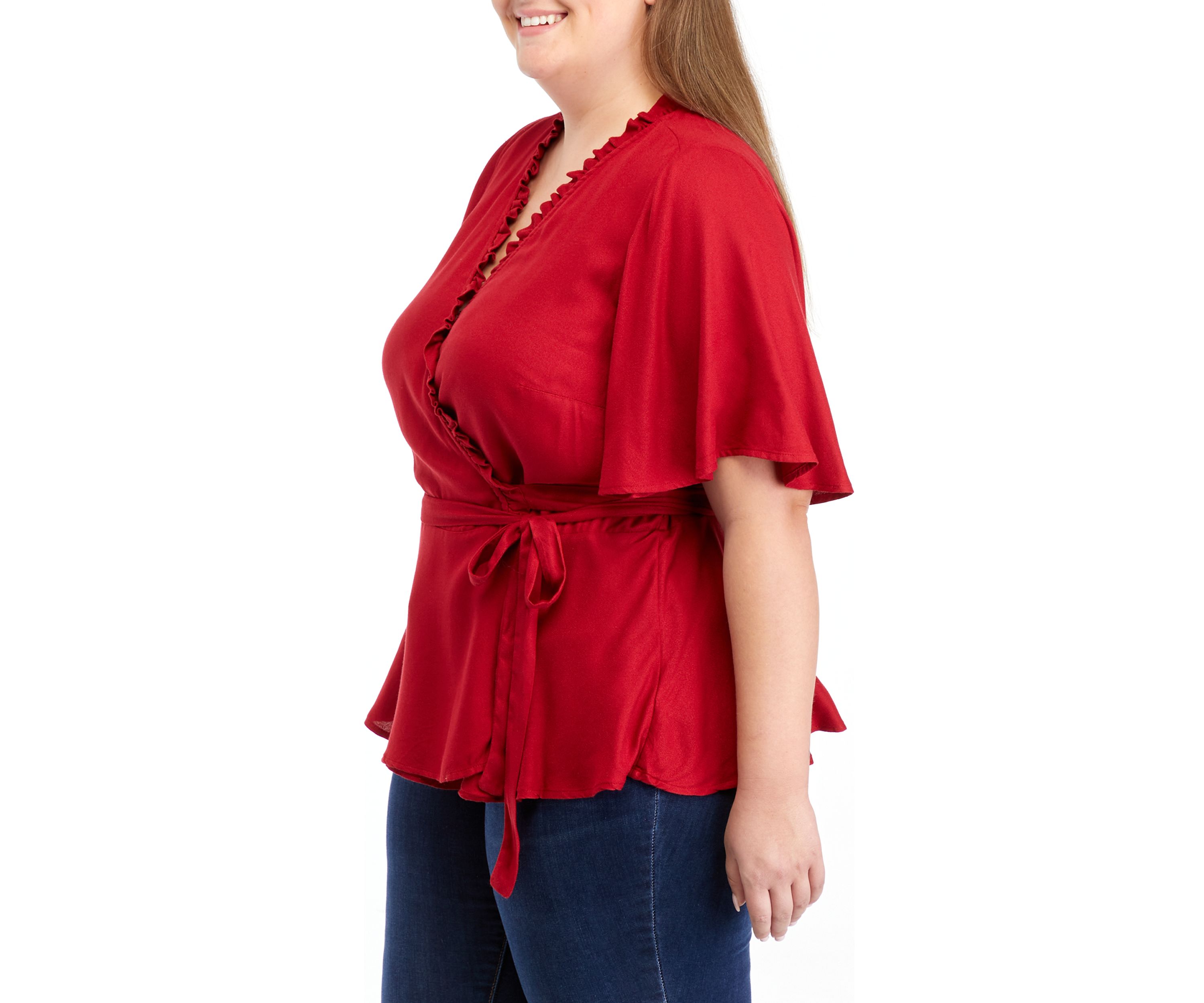Plus Size Misha Wrap Top