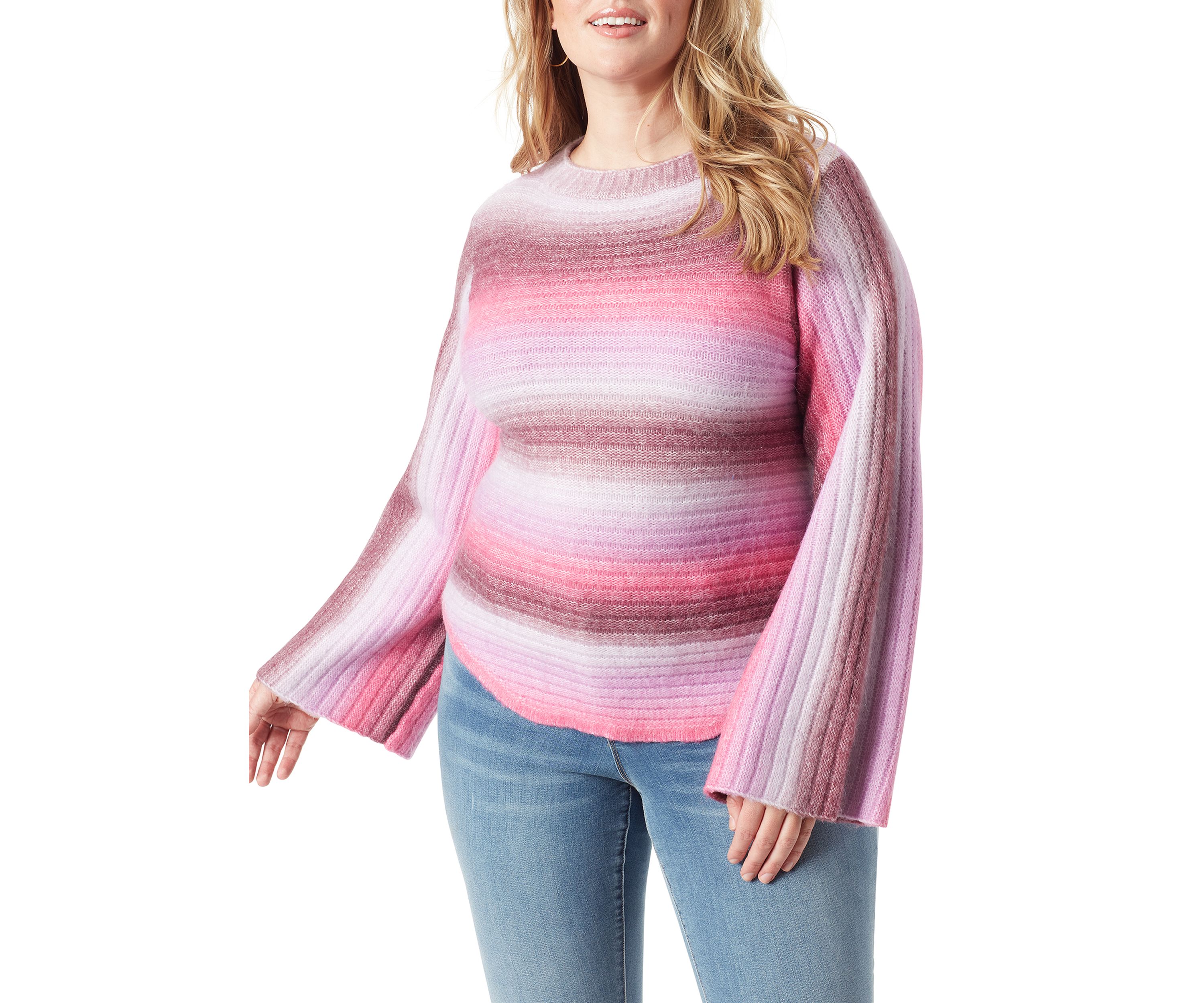 Plus Size Kartina Ombré Ribbed Knit Sweater