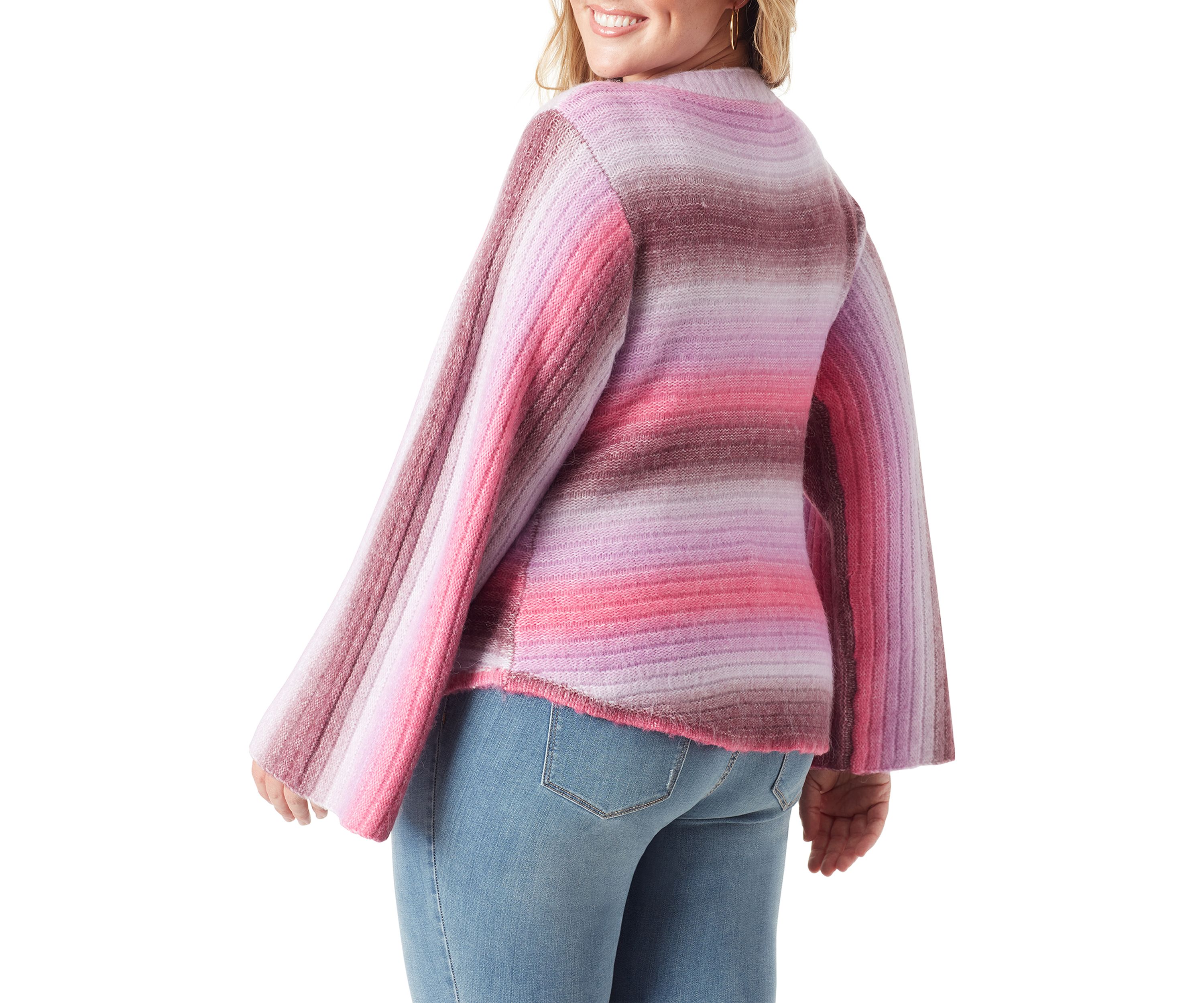 Plus Size Kartina Ombré Ribbed Knit Sweater