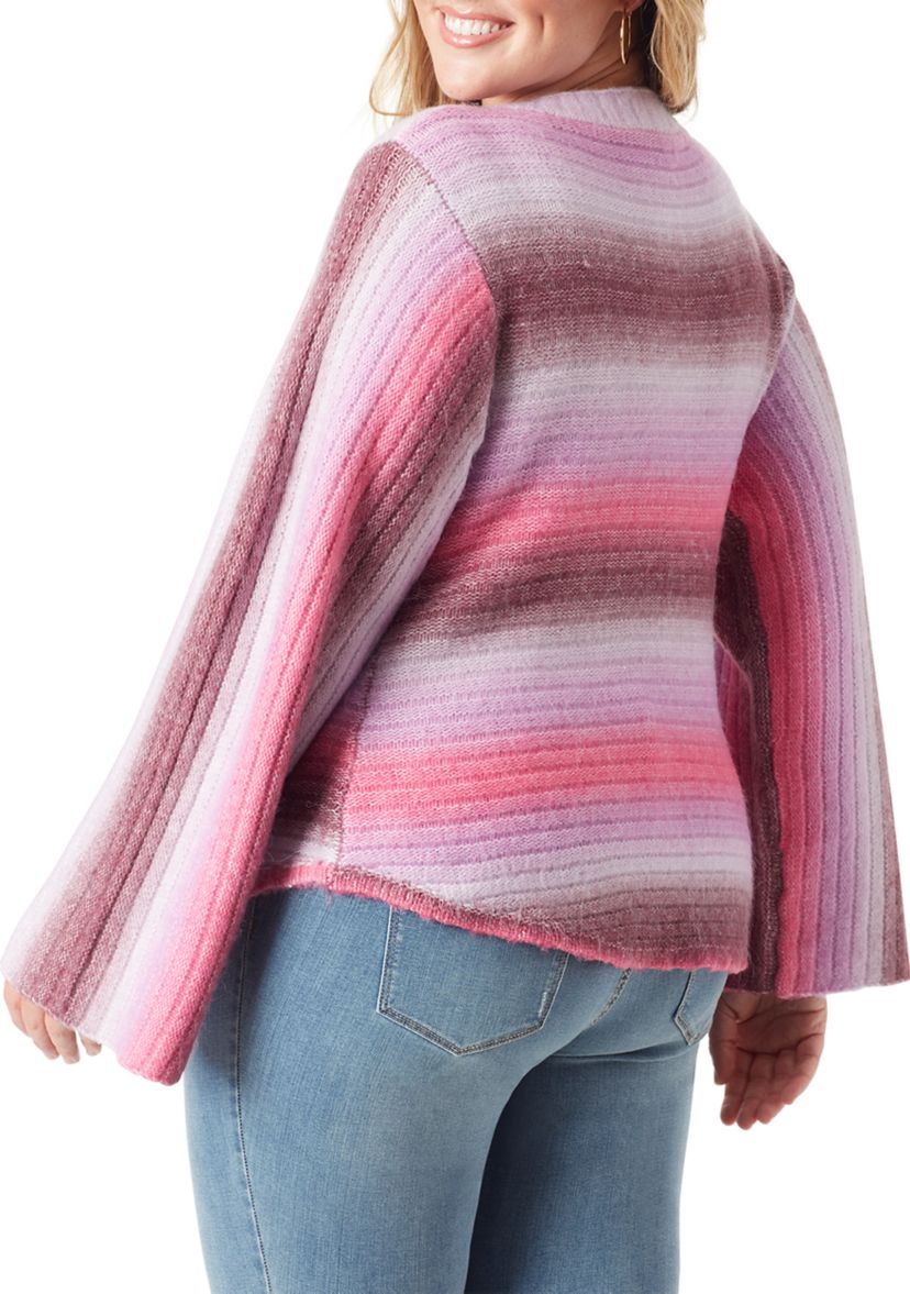Plus Size Kartina Ombré Ribbed Knit Sweater