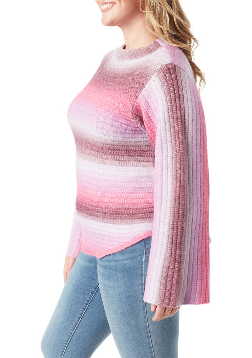 Plus Size Kartina Ombré Ribbed Knit Sweater