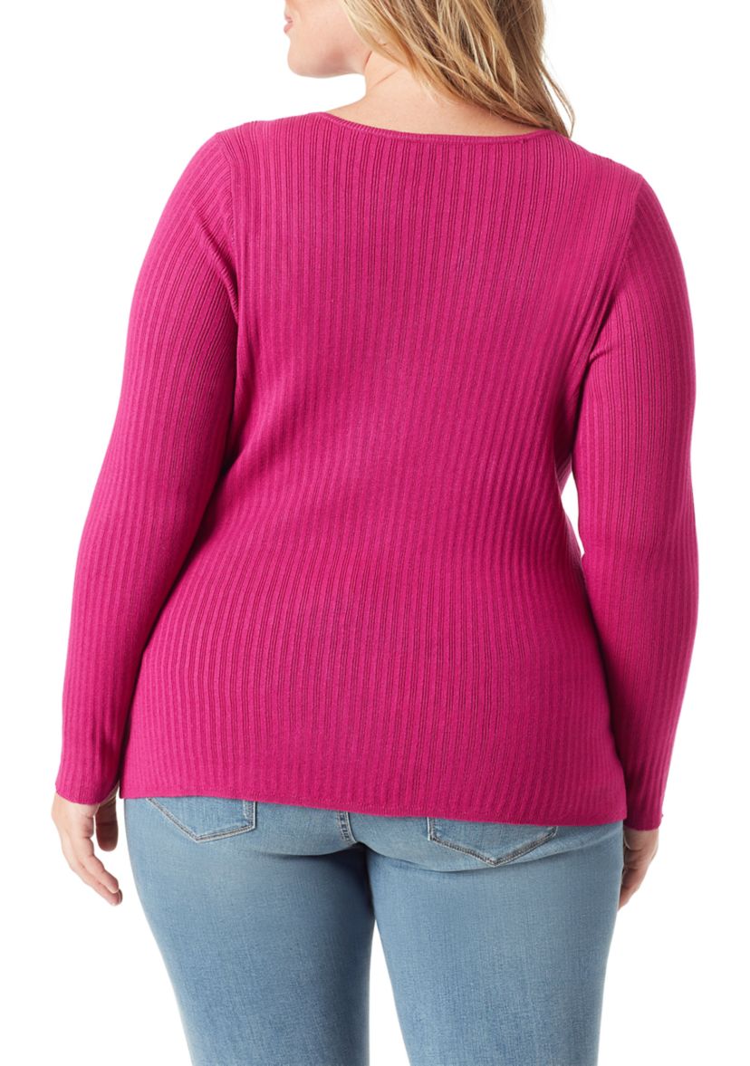 Plus Size V-Neck Sweater 