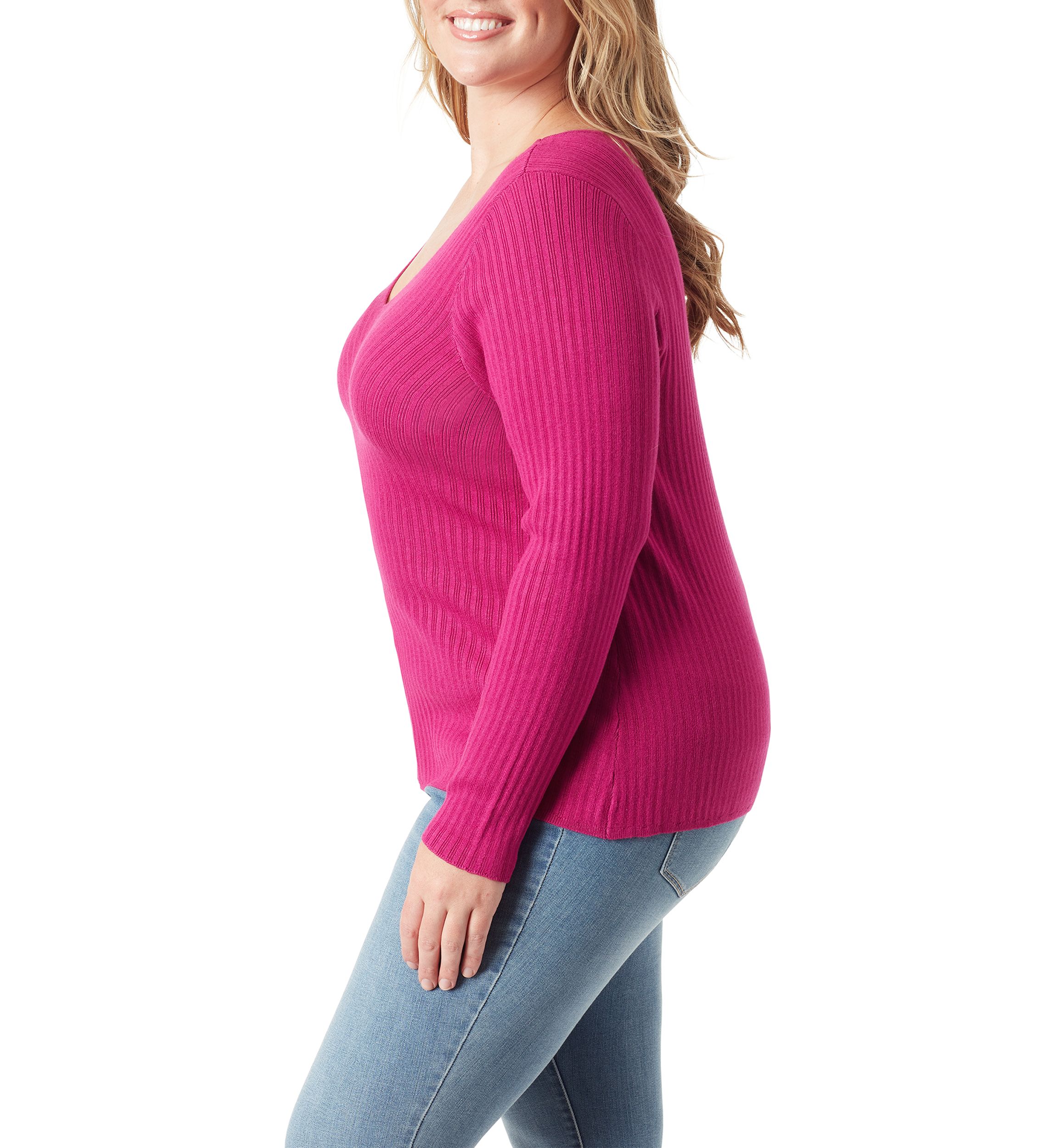 Plus Size V-Neck Sweater 