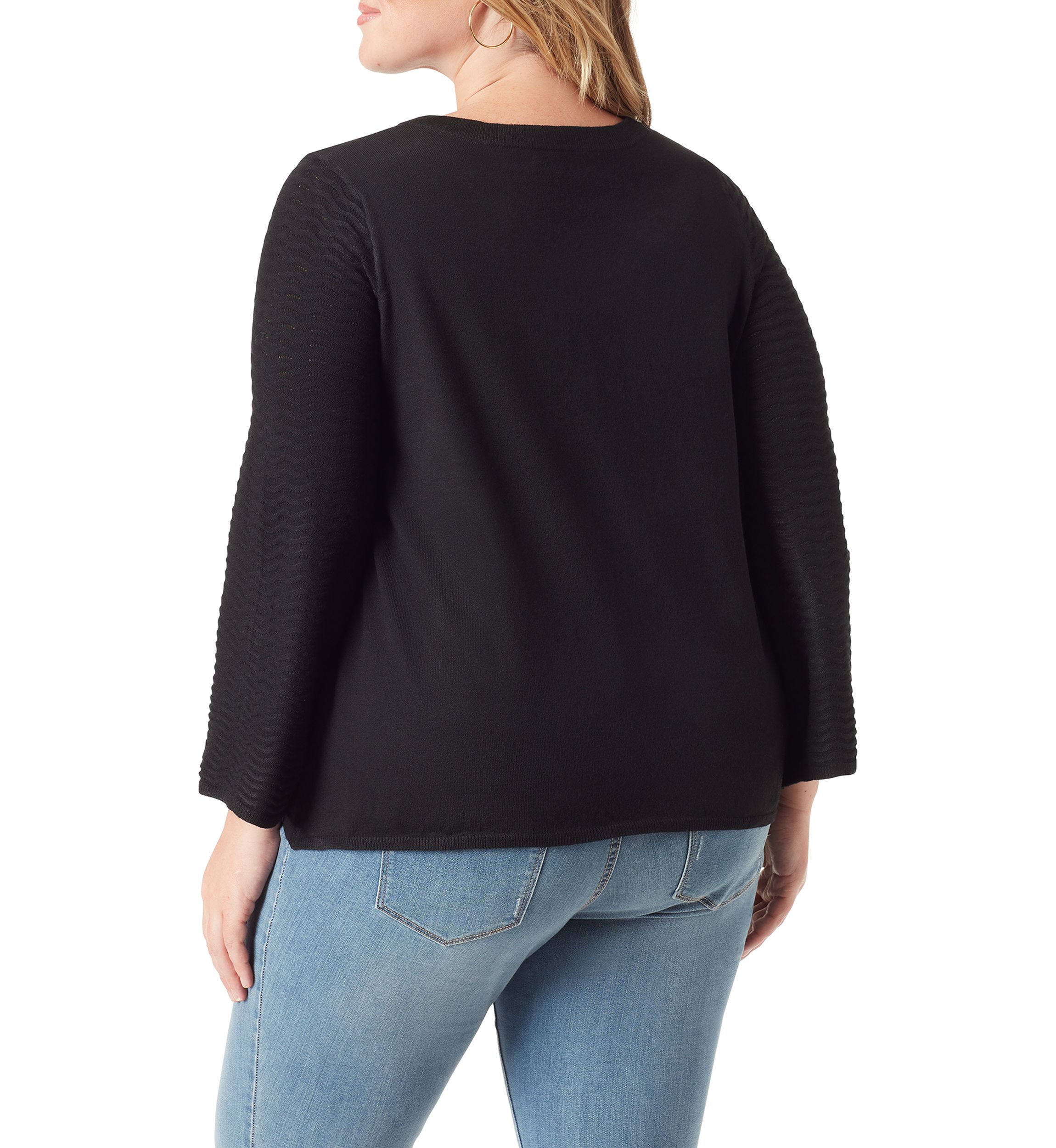 Plus Size Marietta V-Neck Bell Sleeve Sweater 