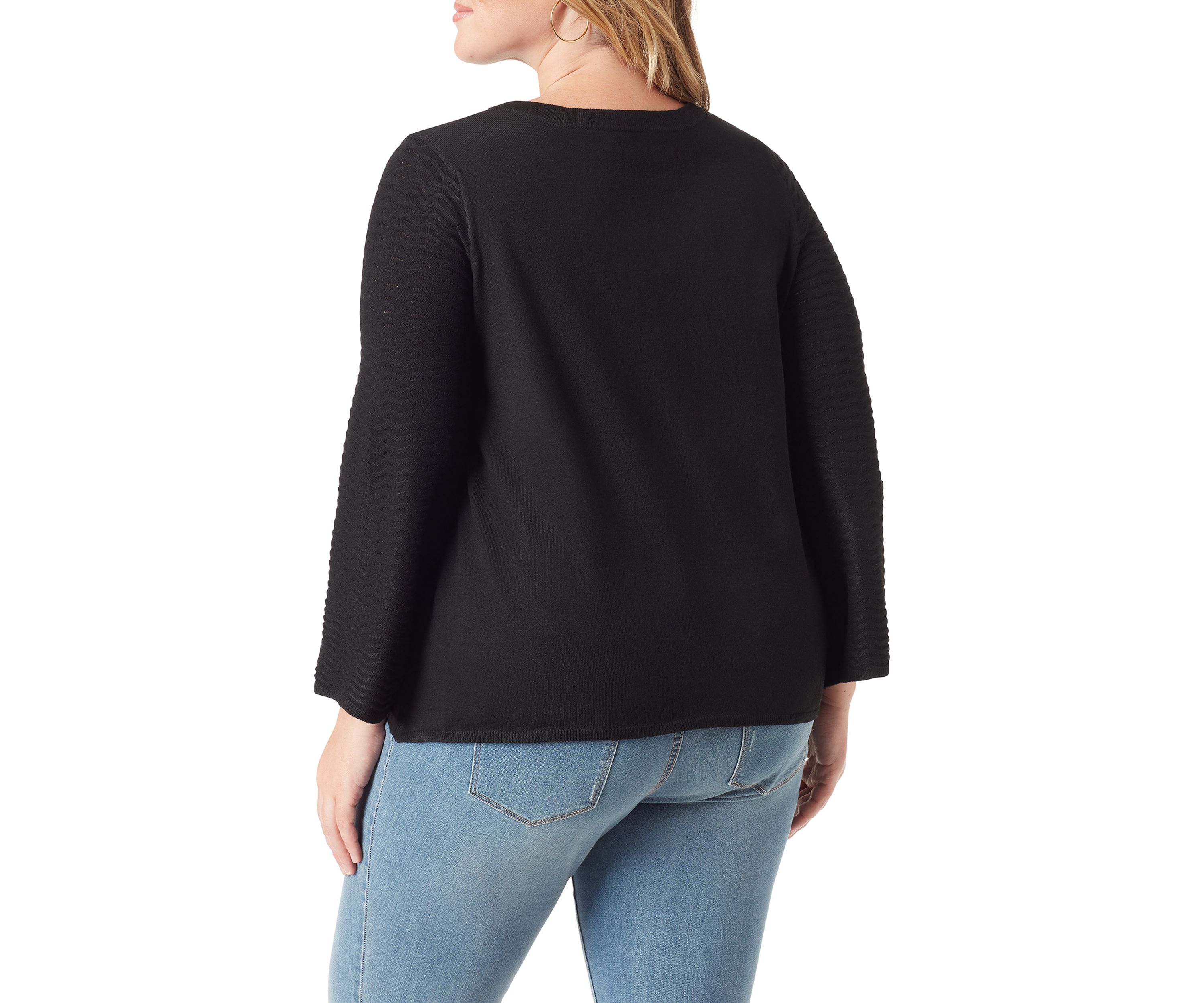 Plus Size Marietta V-Neck Bell Sleeve Sweater 