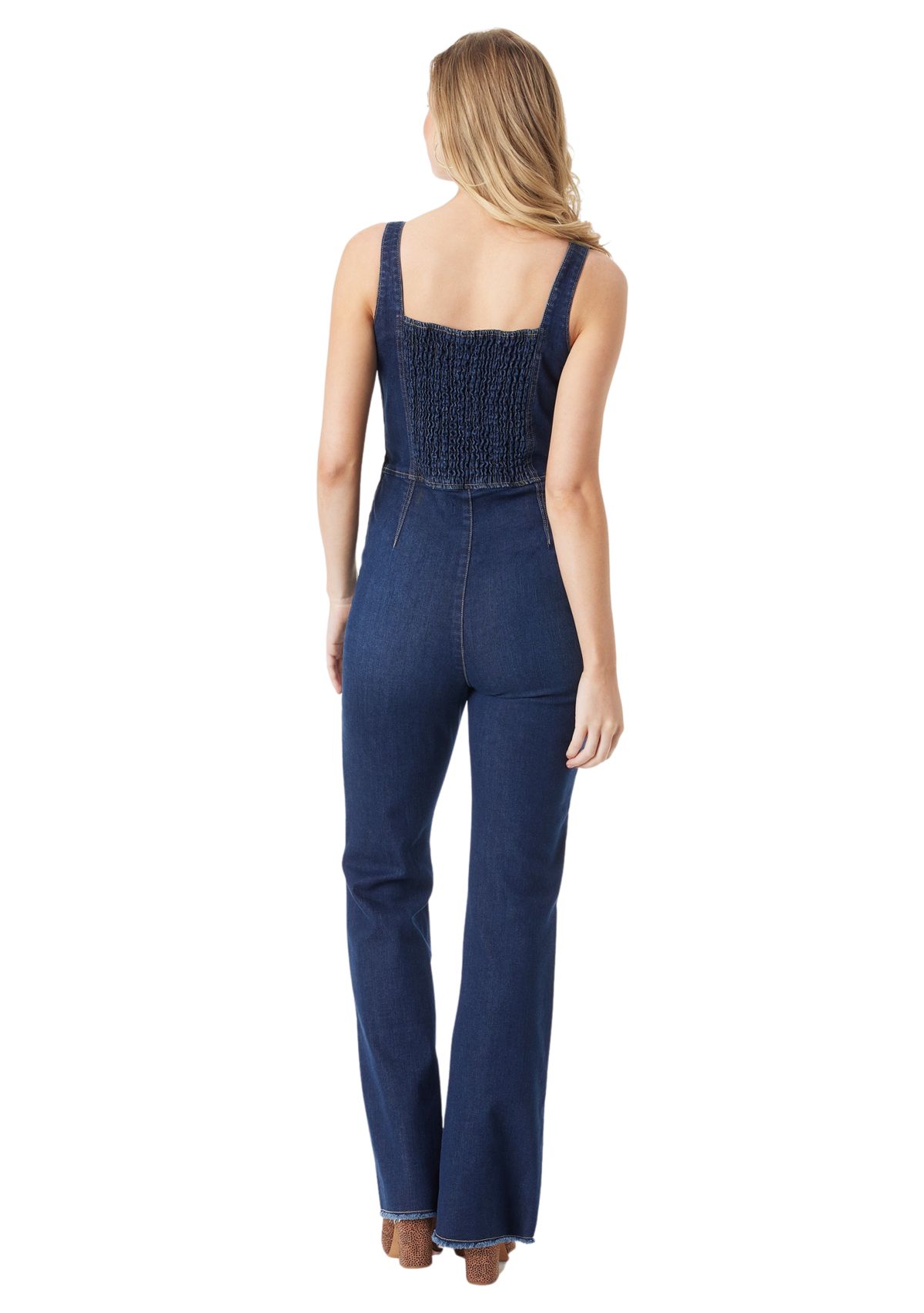 Womens Sleeveless Denim Jumpsuit 